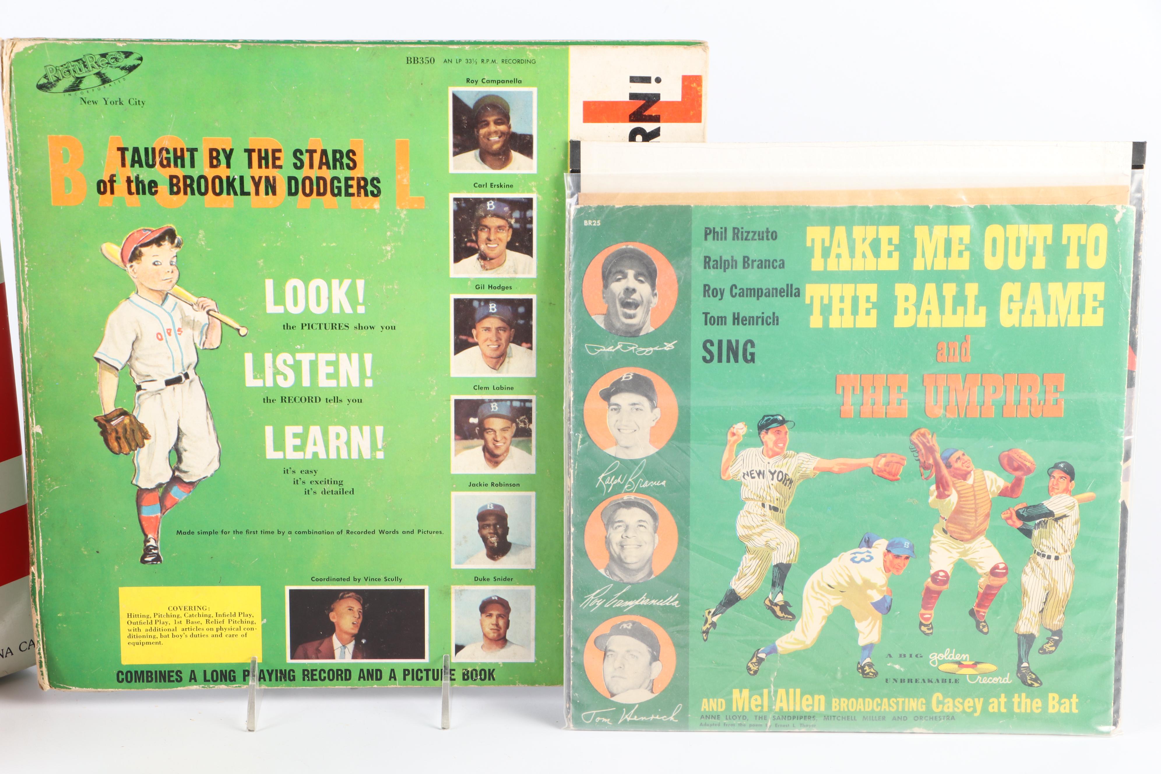 Roy Campanella Signed Sport Legends Figurine with Books, Vinyl Albums, and More