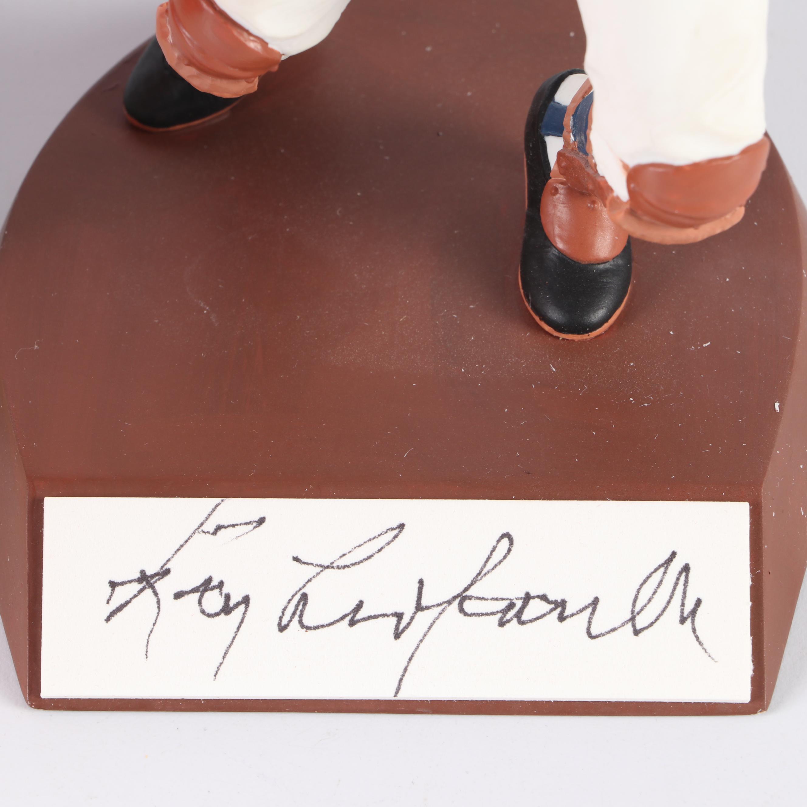 Roy Campanella Signed Sport Legends Figurine with Books, Vinyl Albums, and More