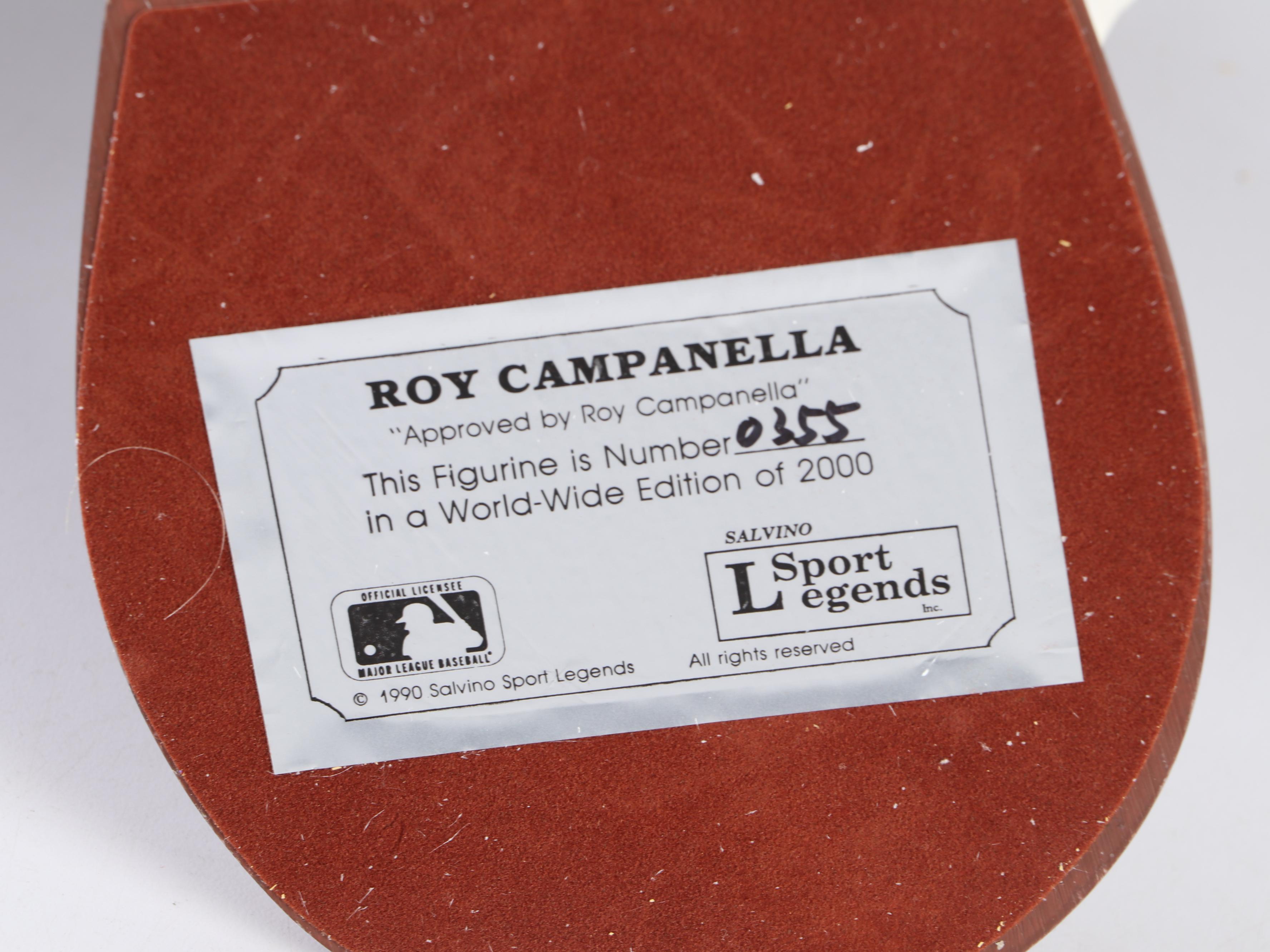 Roy Campanella Signed Sport Legends Figurine with Books, Vinyl Albums, and More
