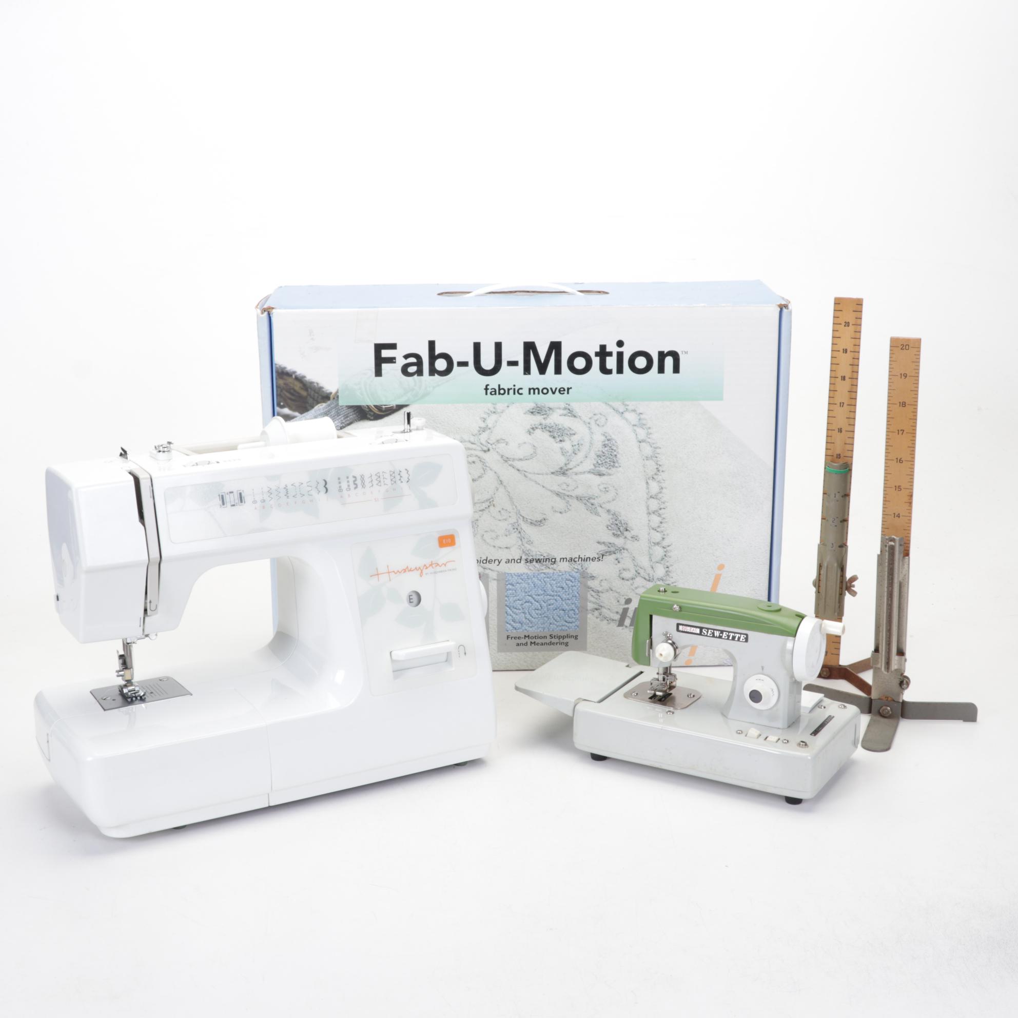 Husqvarna Sewing Machine with FabUMotion Embroidery Attachment and