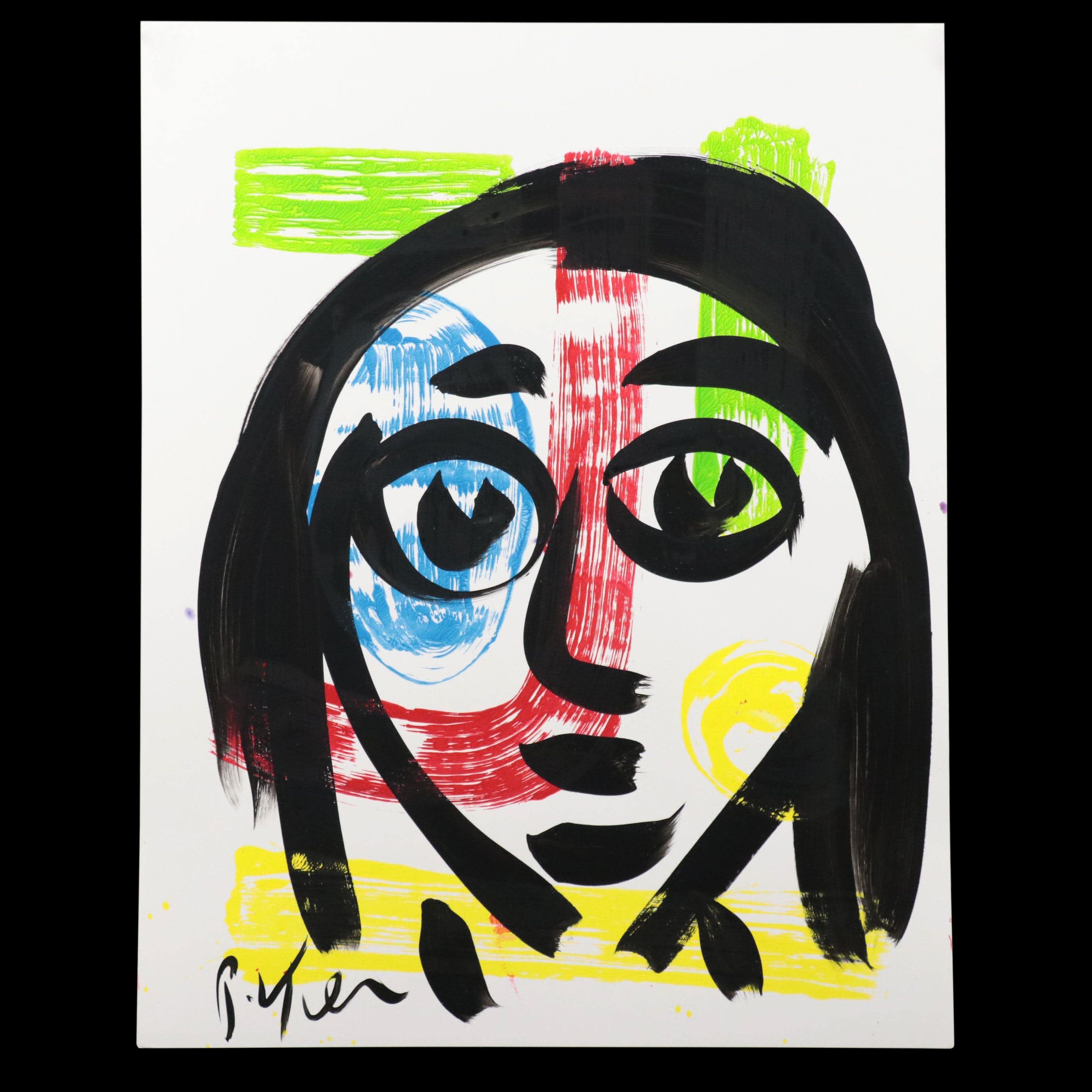 Peter Keil Abstract Acrylic Portrait