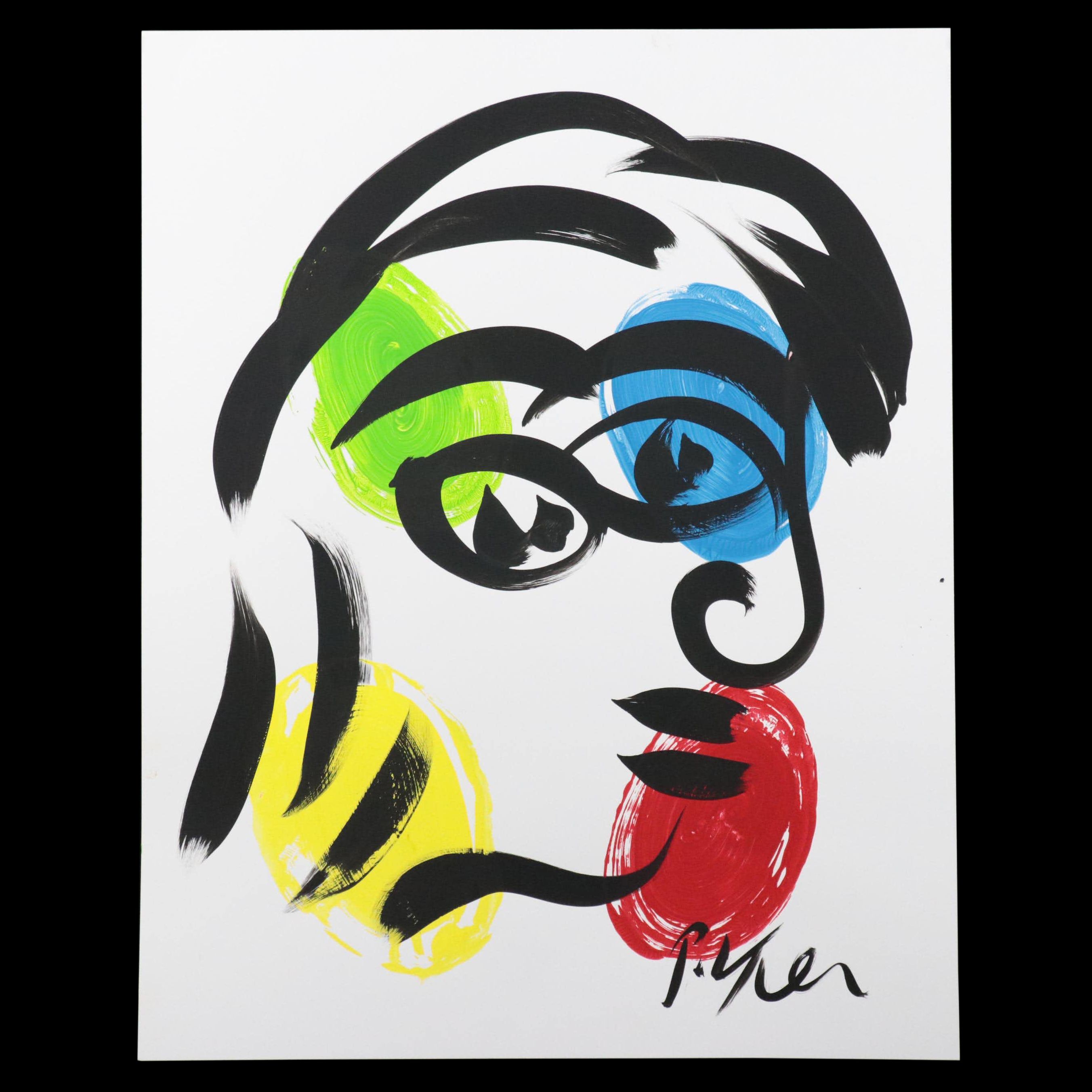 Peter Keil Abstract Acrylic Portrait