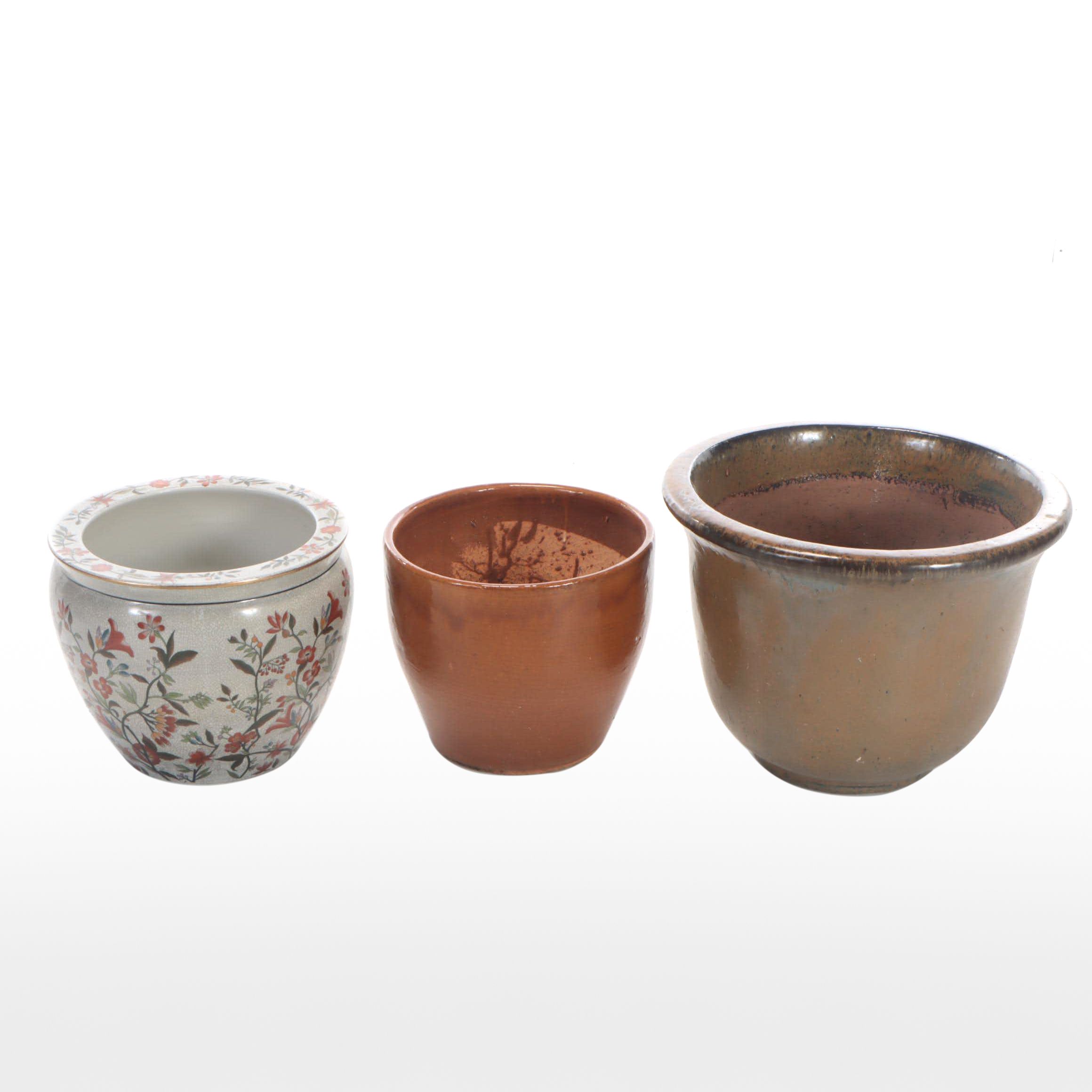 New England Pottery with Other Ceramic Planters