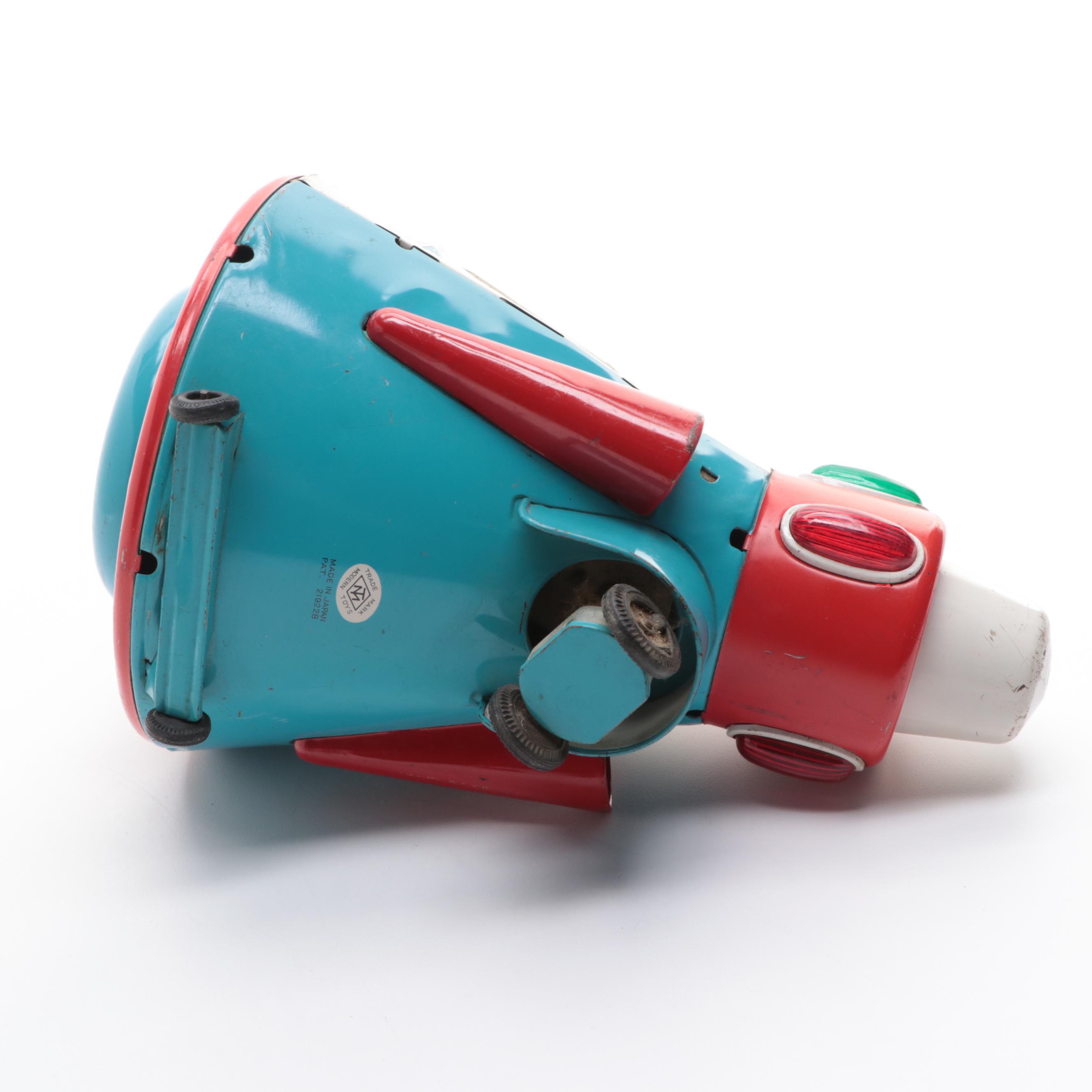 Modern Toys Space Capsule 5 Tin Lithograph Toy, Mid-20th Century