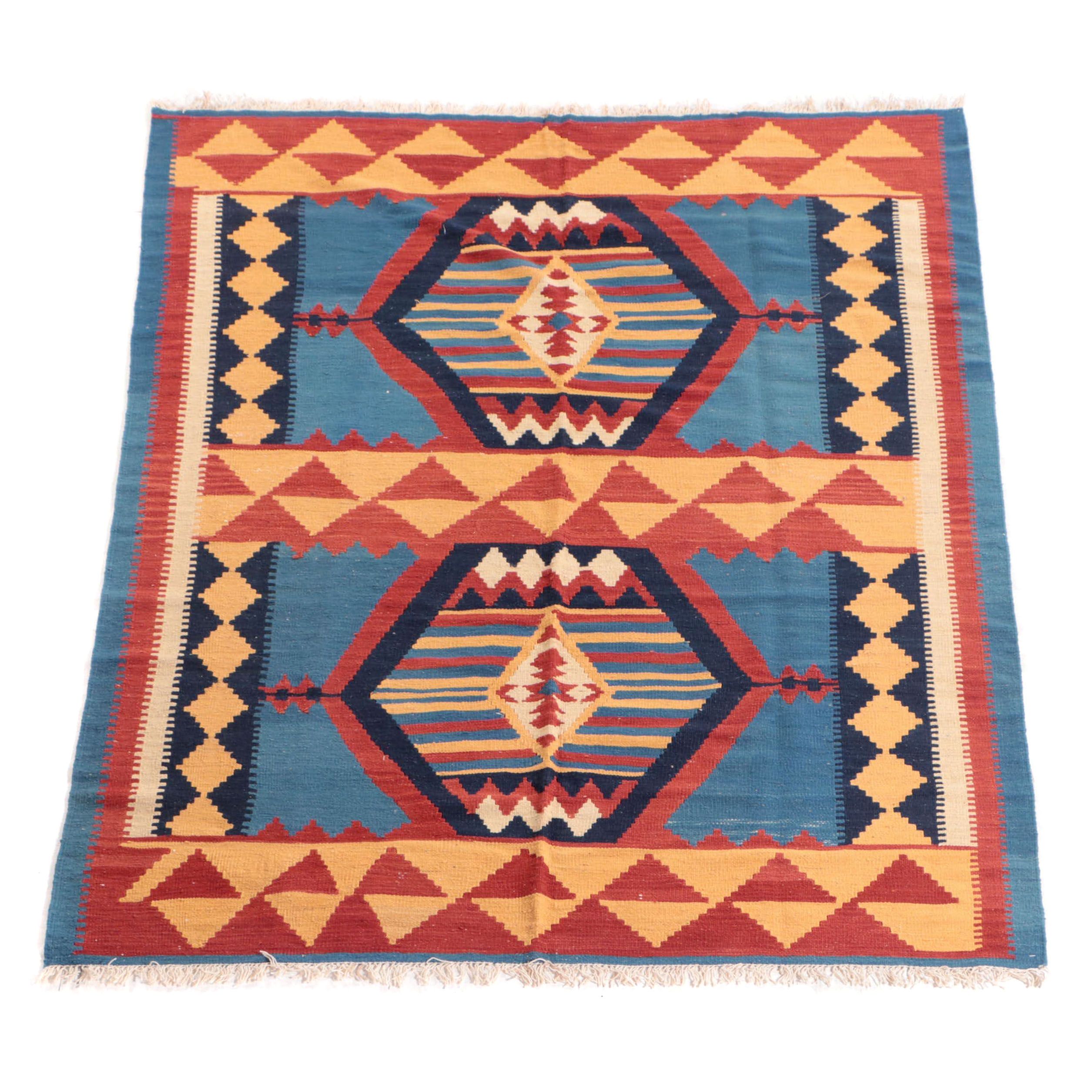 5'11 x 8'7 Handwoven Persian Kilim Area Rug