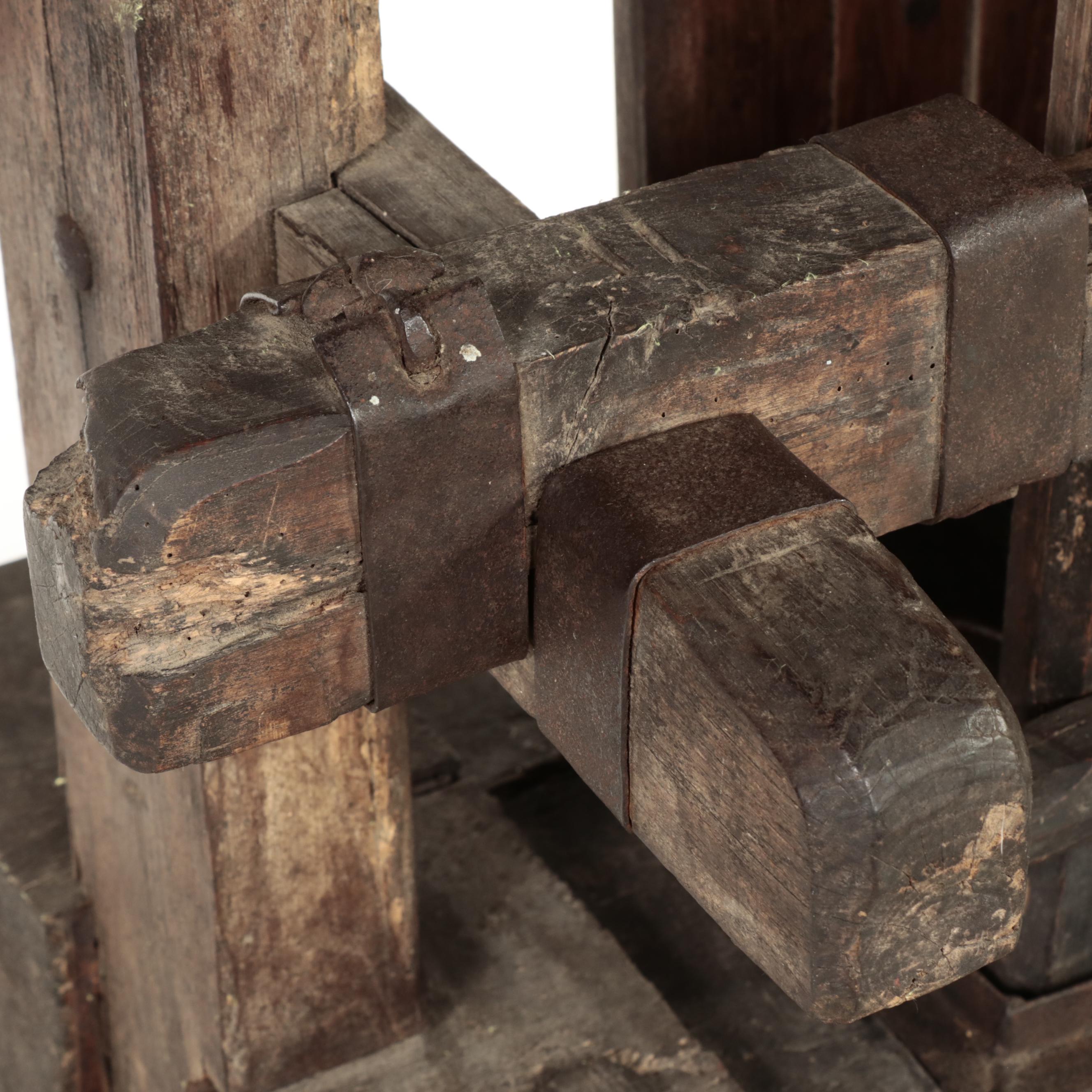 Hungarian Wood and Cast Iron Wine Press