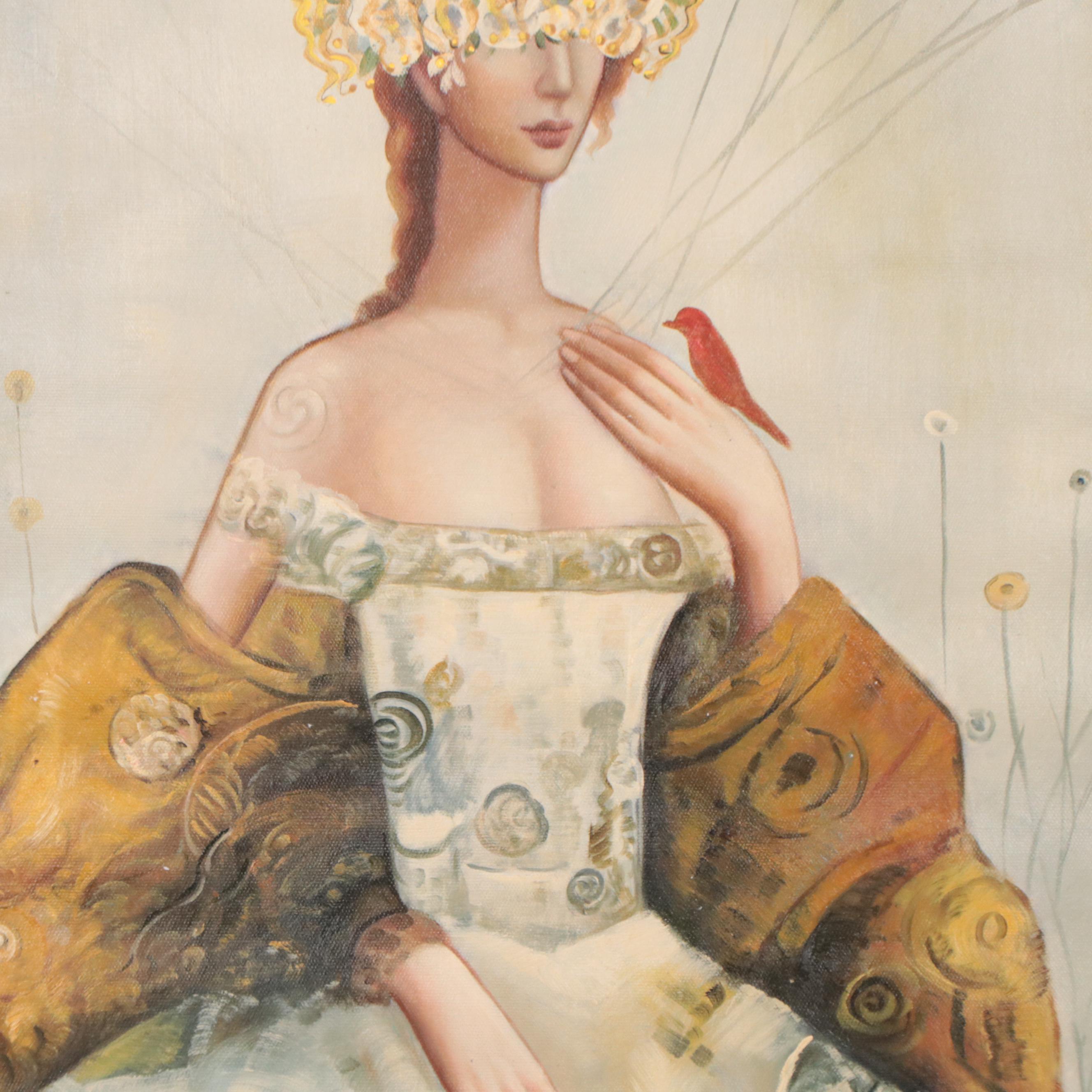 Amy Lin Portrait Oil Painting, 21st Century