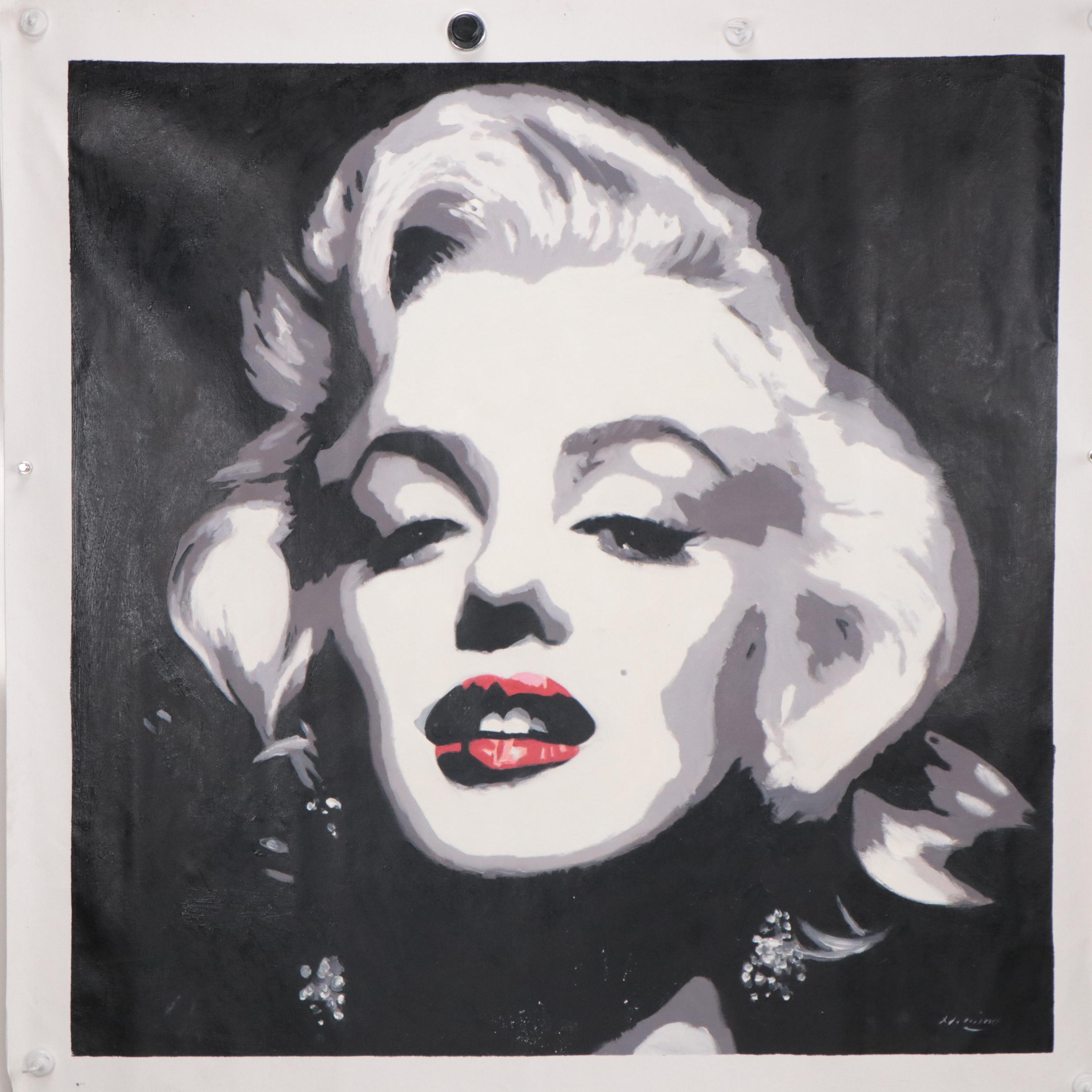 N. Ming Oil Painting of Marilyn Monroe, 21st Century