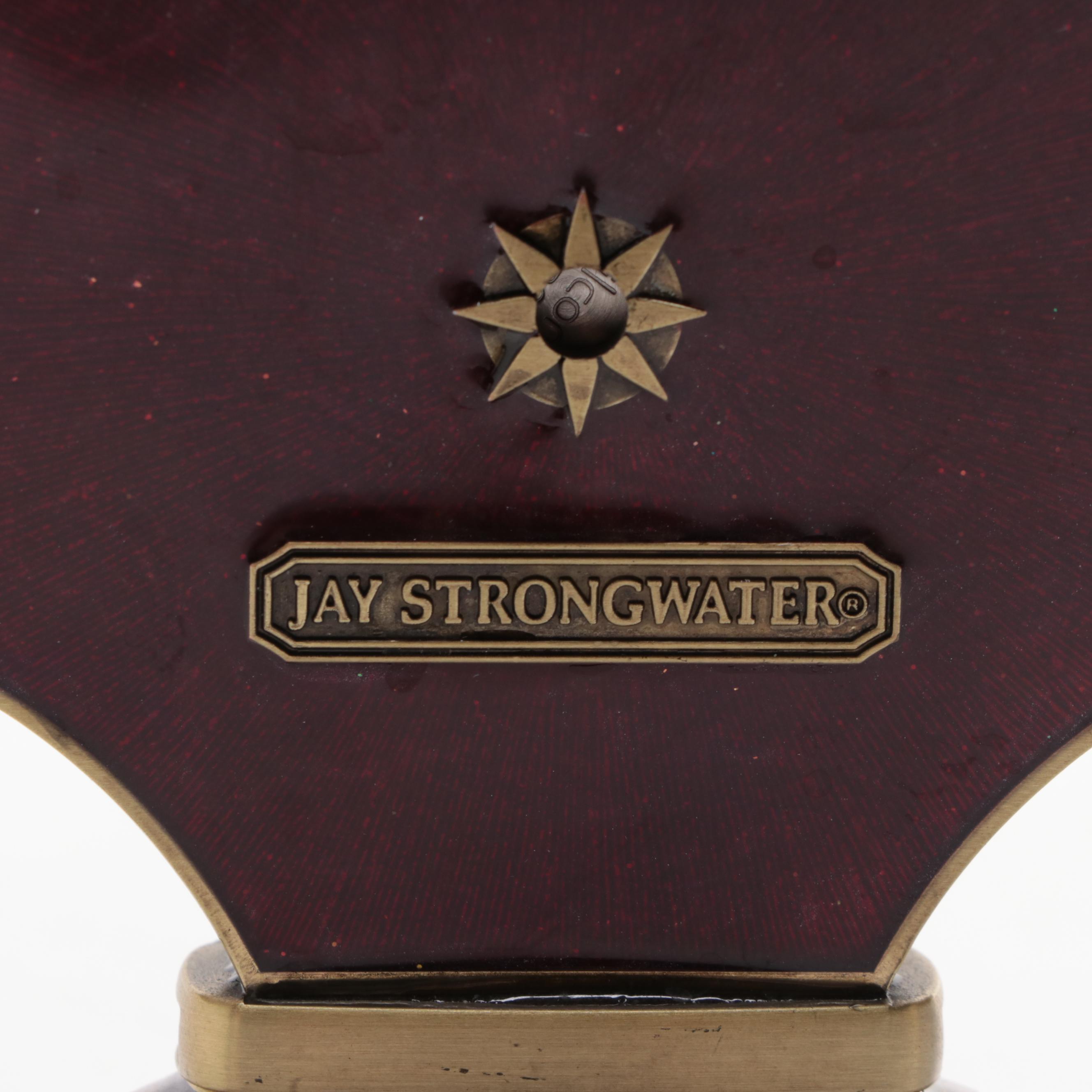 Jay Strongwater Enameled Metal Bee Desk Clock