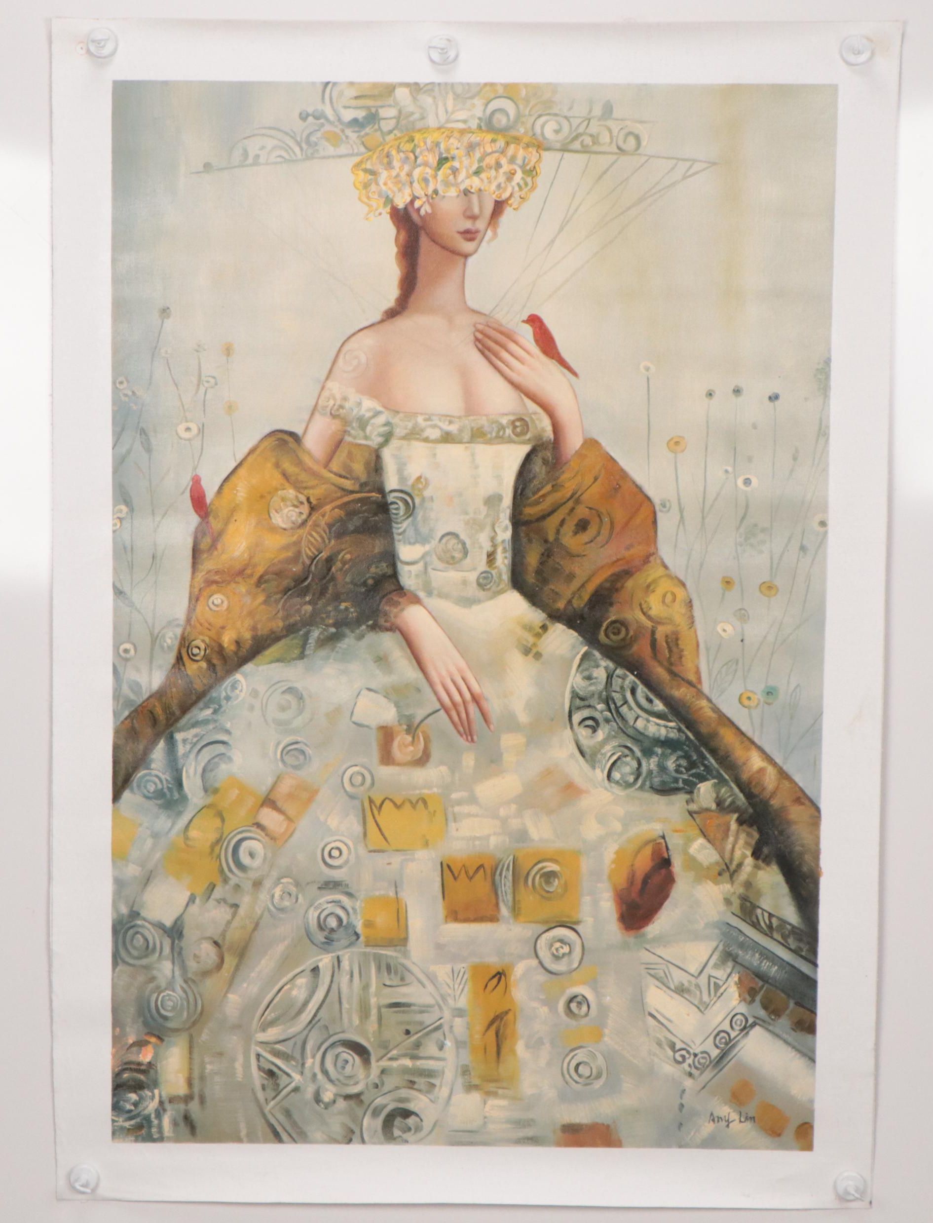 Amy Lin Portrait Oil Painting, 21st Century