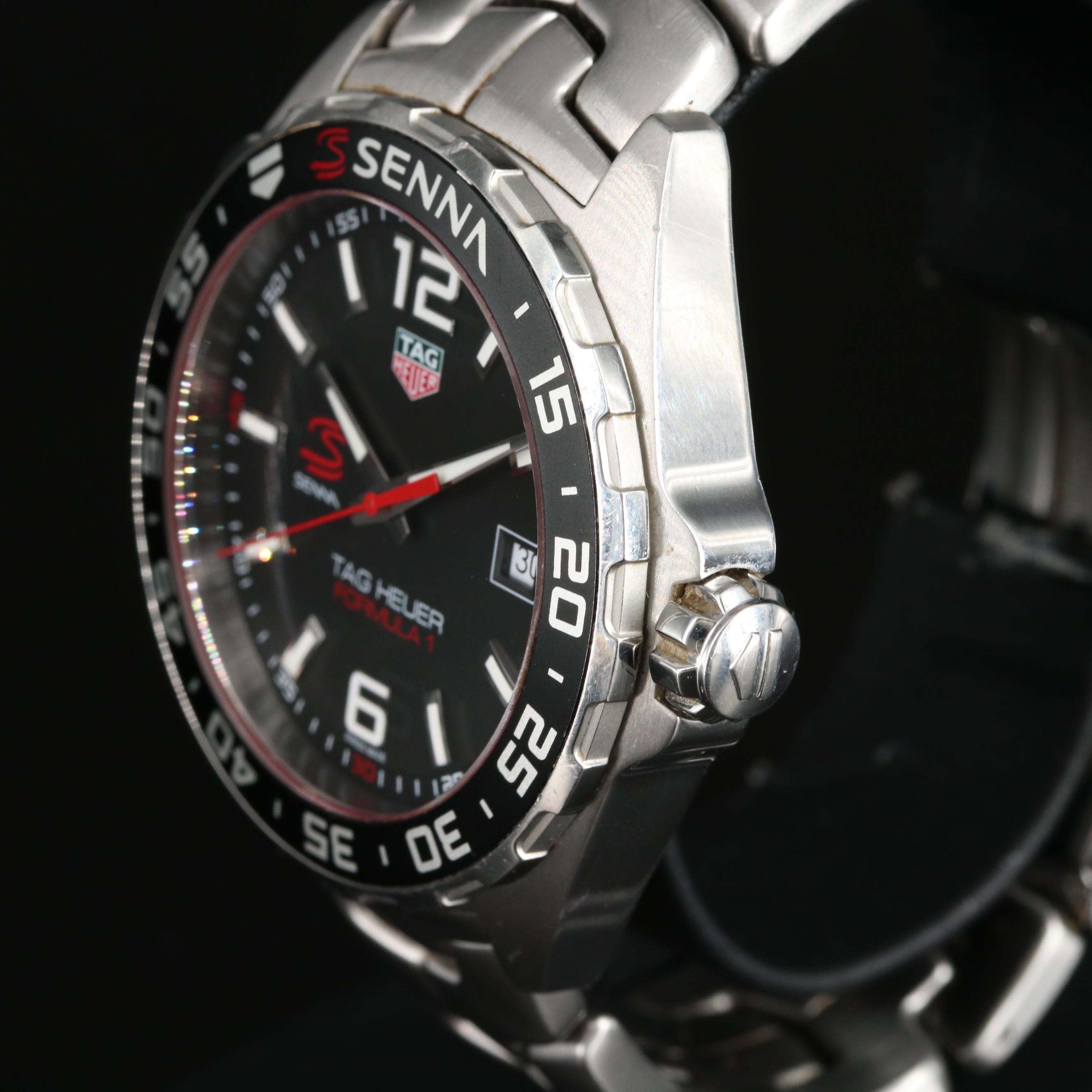 TAG Heuer Formula 1 Senna Special Edition 43MM Steel Quartz Watch