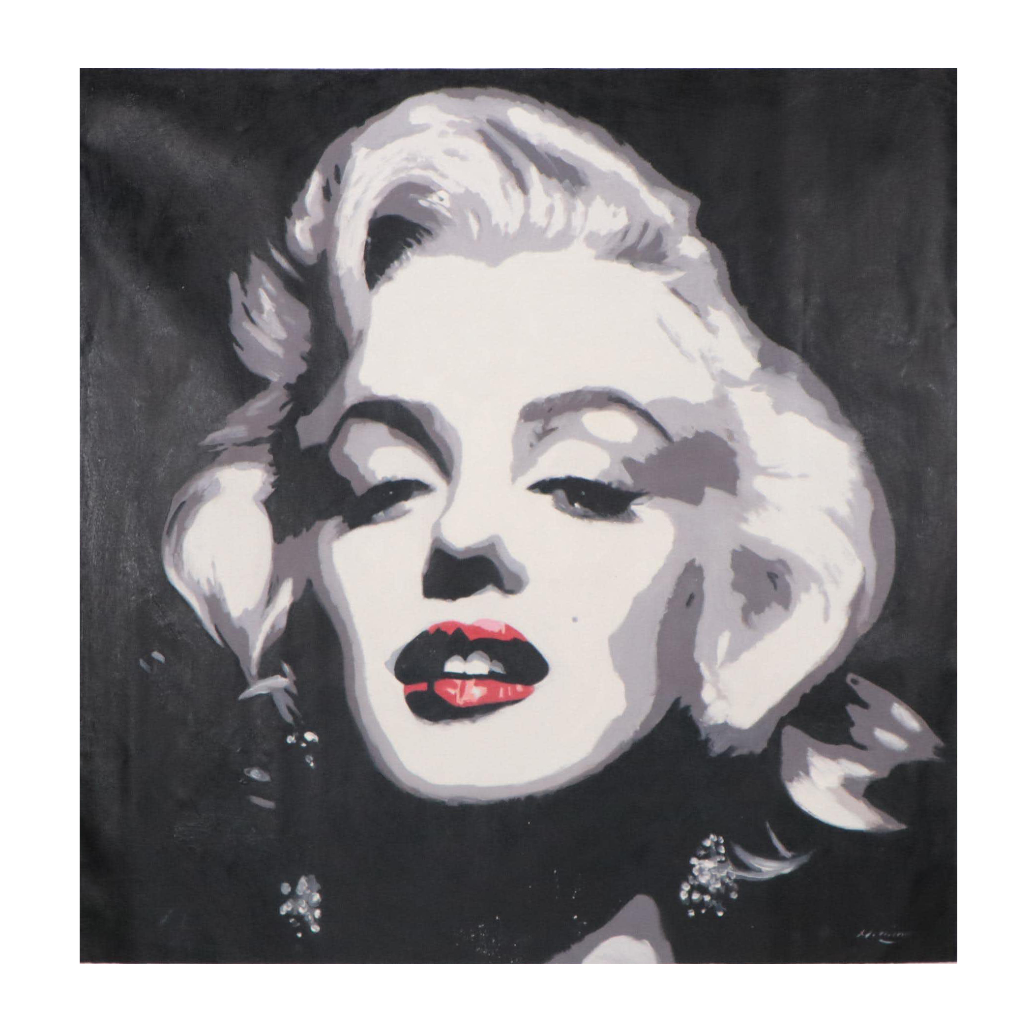N. Ming Oil Painting of Marilyn Monroe, 21st Century