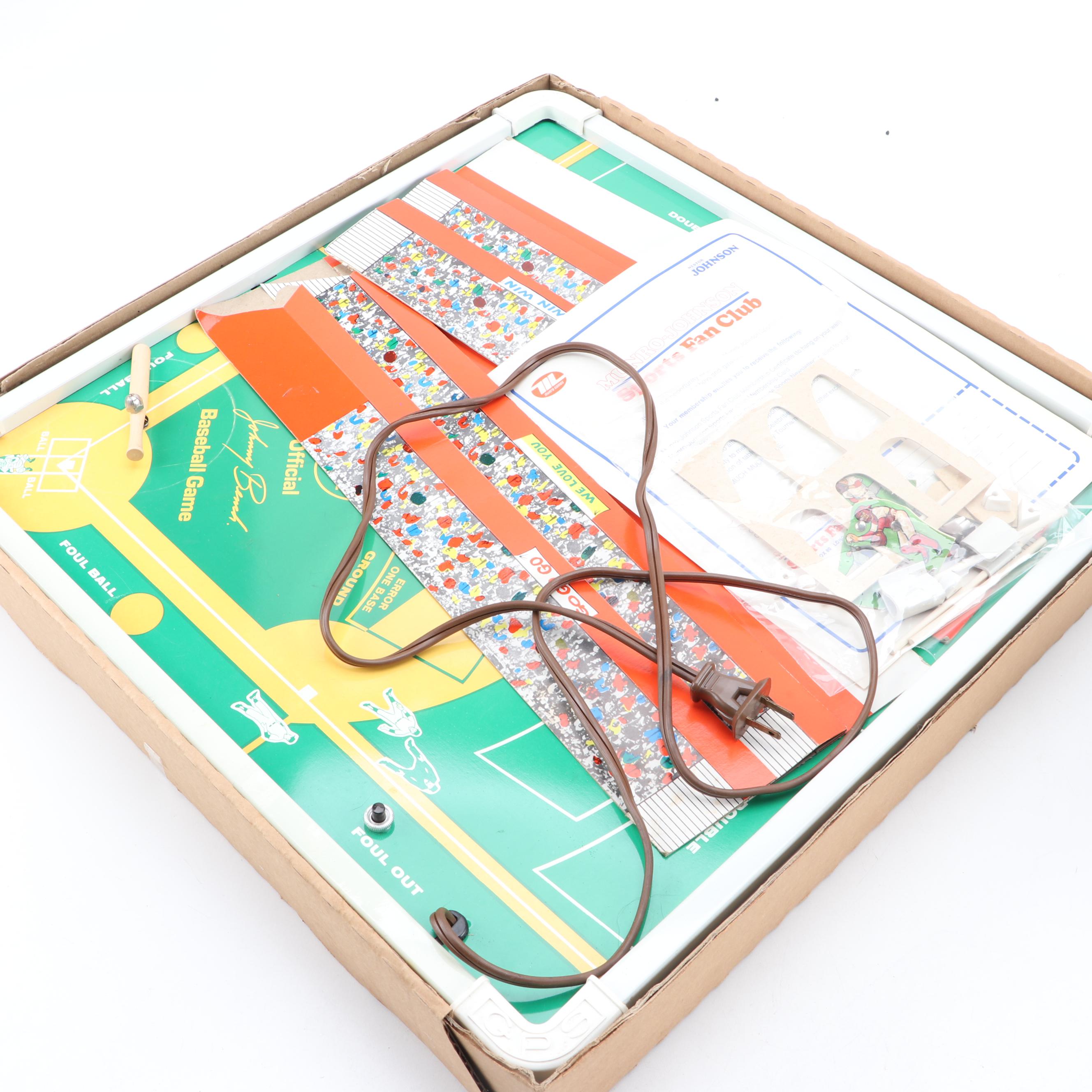 "Johnny Bench Electric Baseball Game" with "Q-Stick Cro-K", and "Longball"