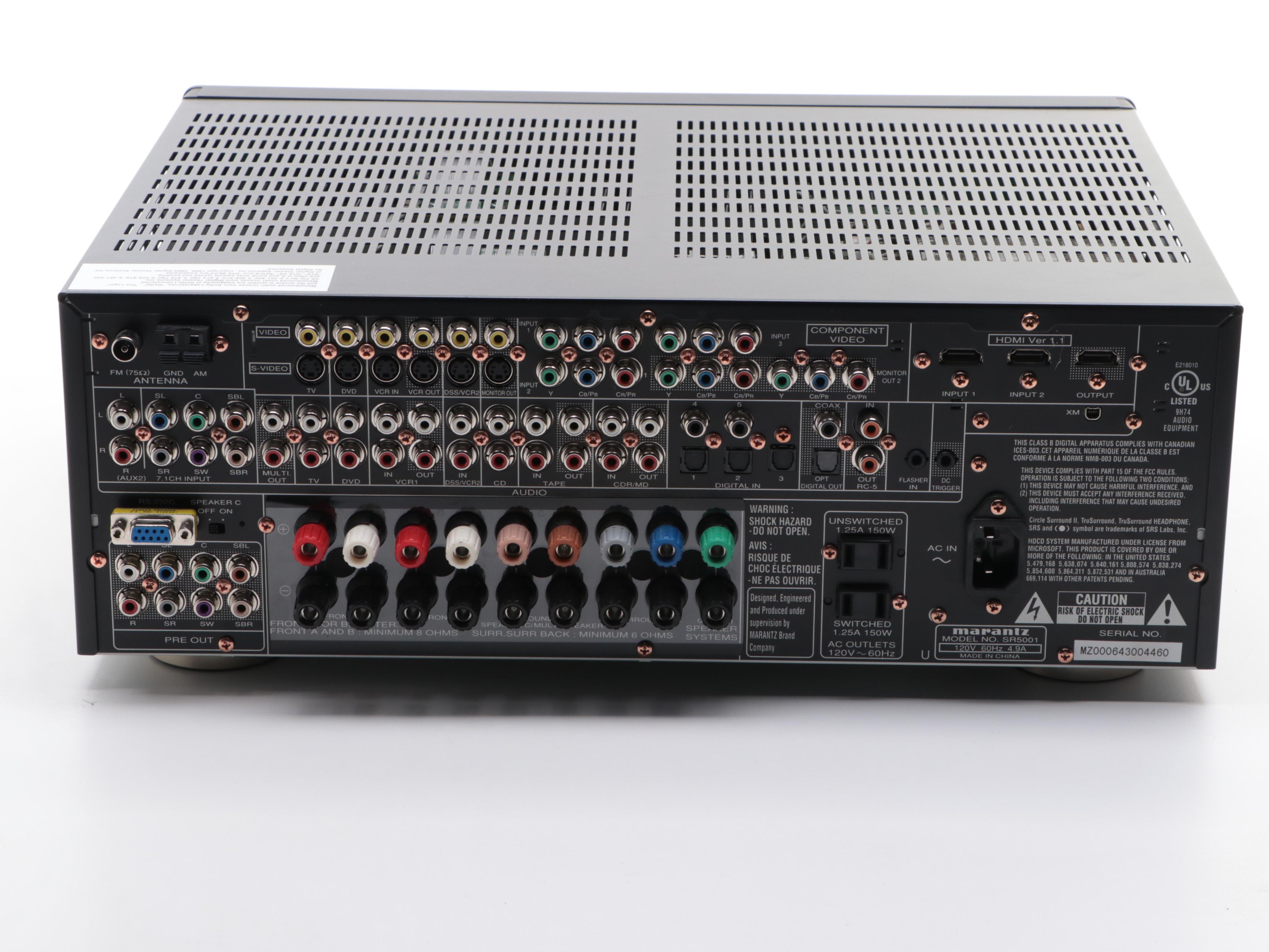 Marantz Audio Video Surround Sound Receiver With Remote