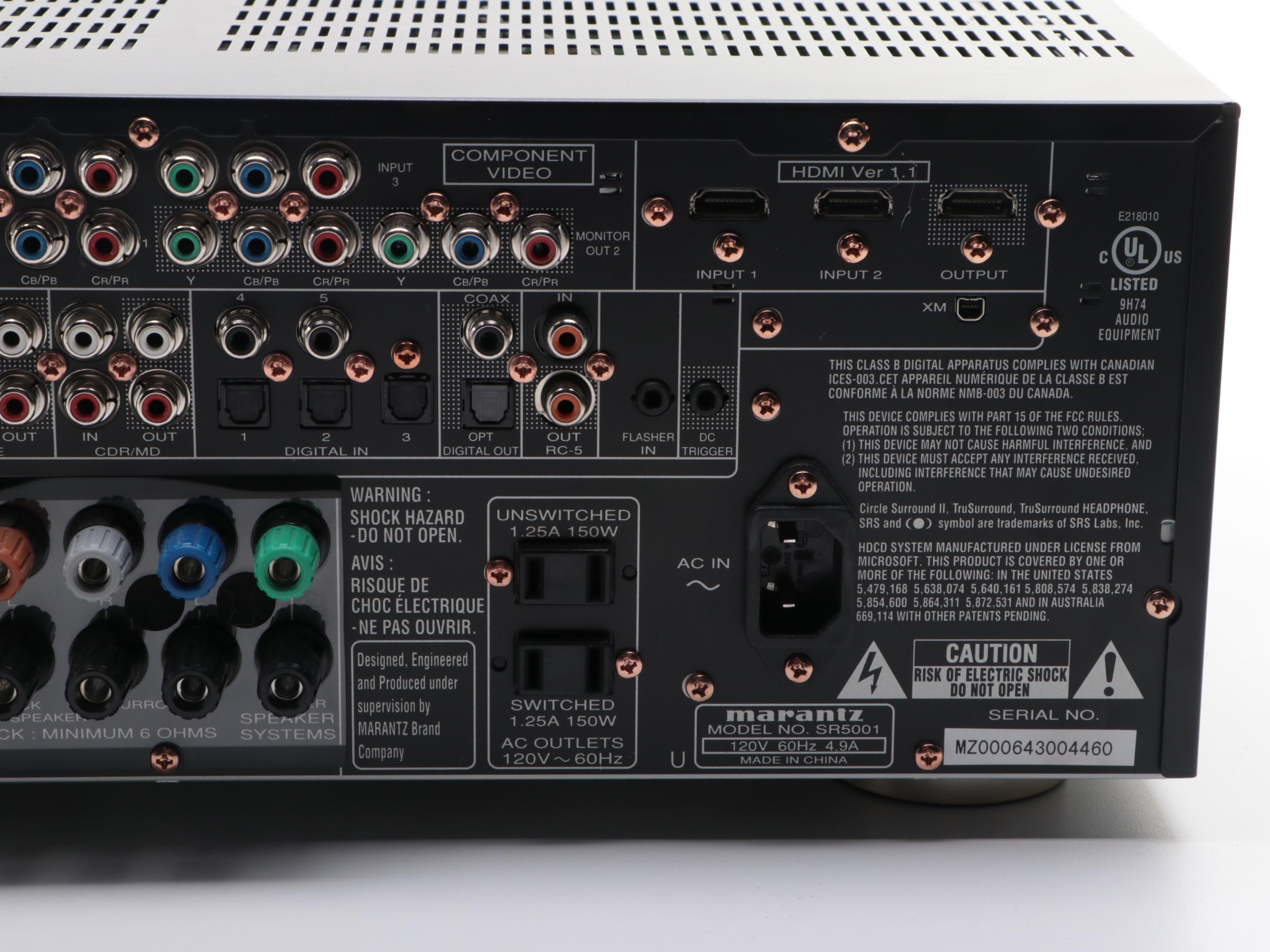 Marantz Audio Video Surround Sound Receiver With Remote