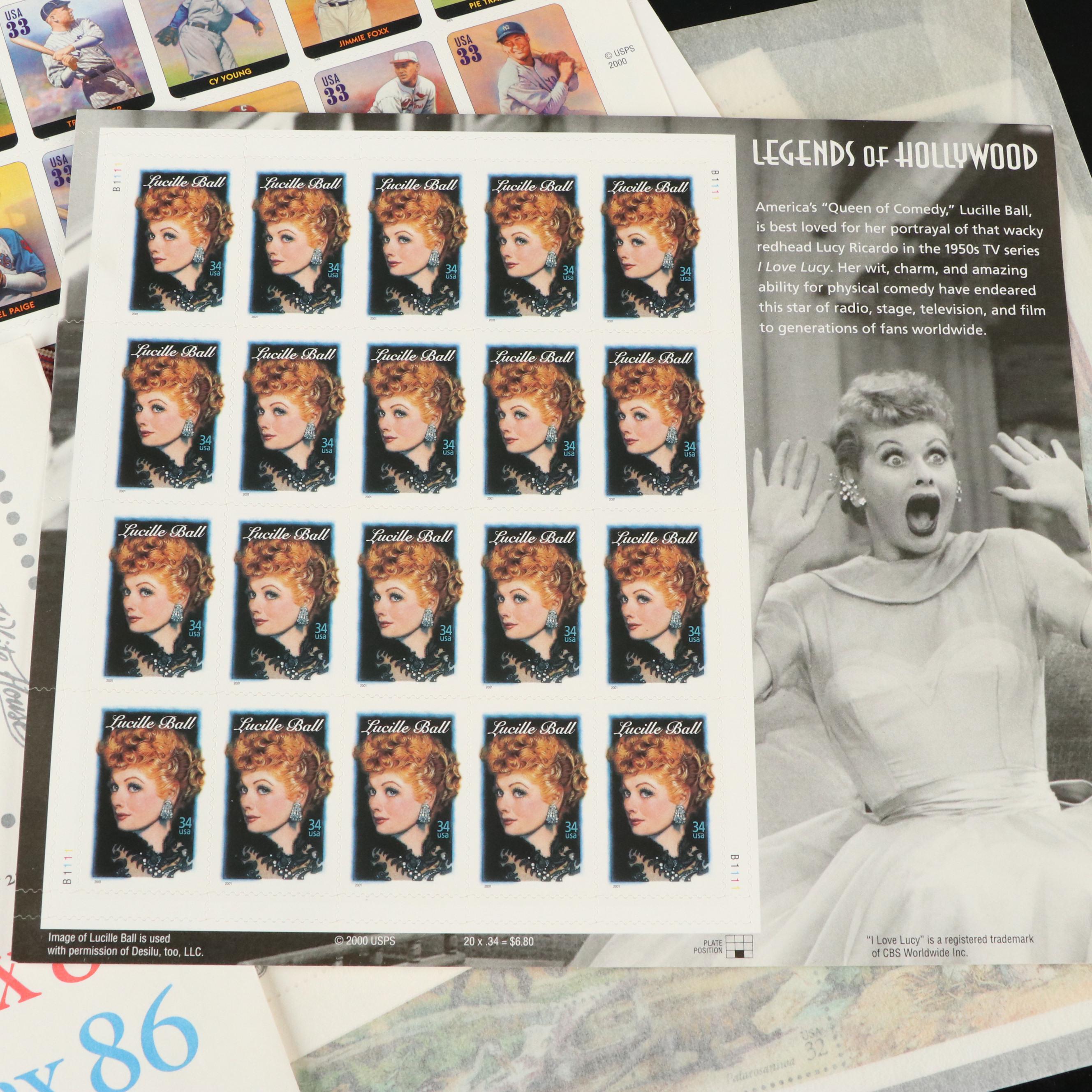Large Assortment of Commemorative U.S. Postage Stamp Sheets
