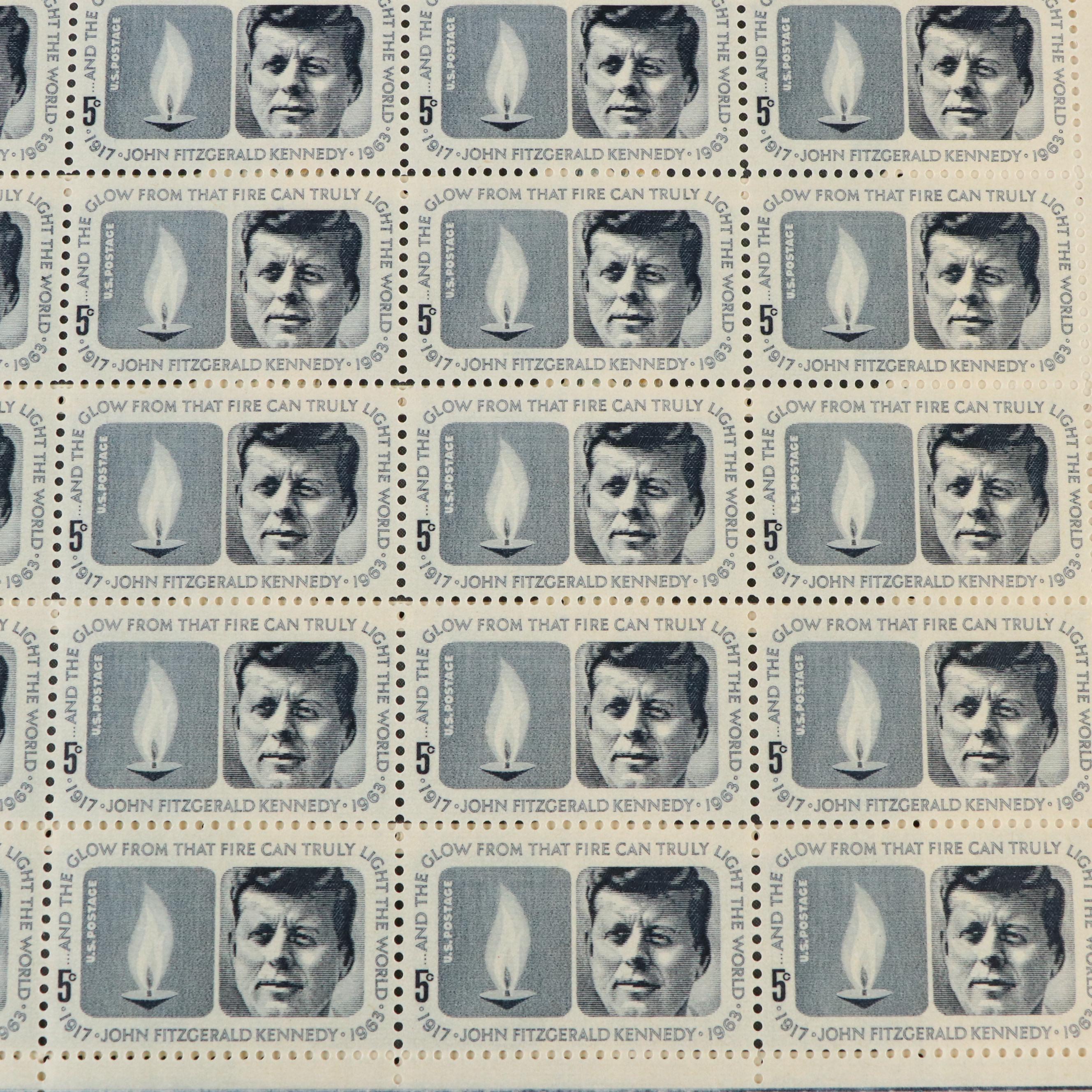 Large Assortment of Commemorative U.S. Postage Stamp Sheets