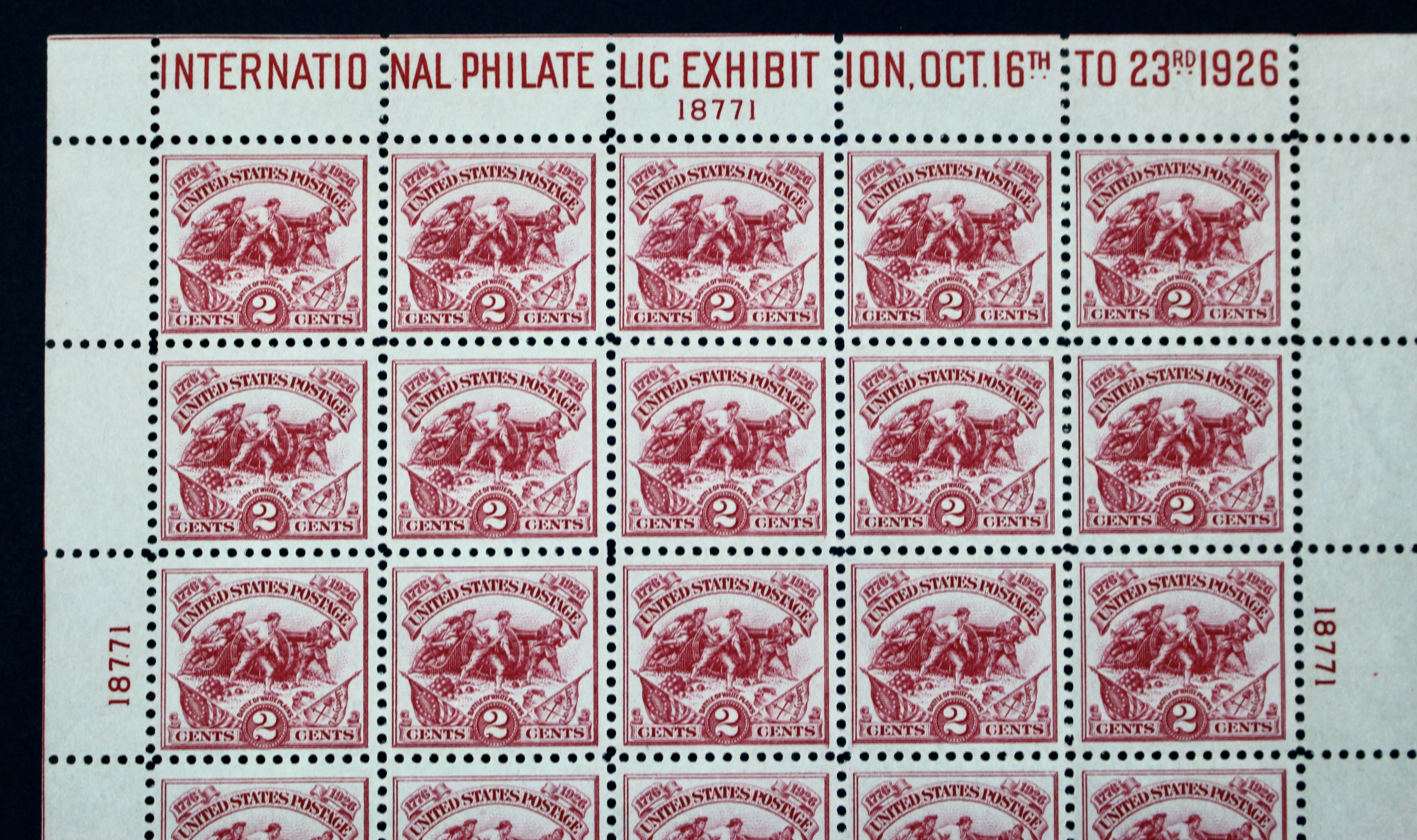 Scott #630 White Plains Souvenir Postage Stamp Sheet