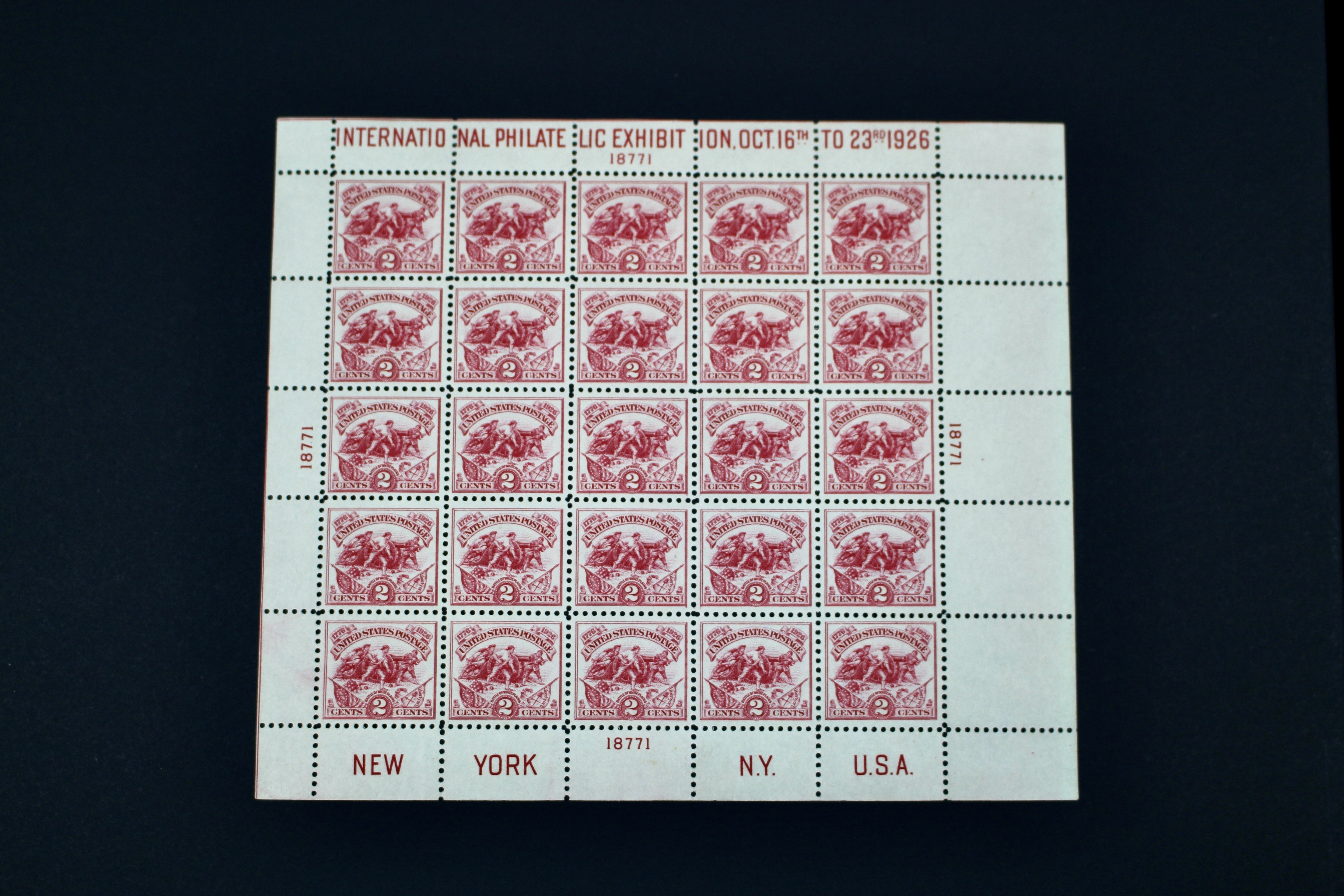 Scott #630 White Plains Souvenir Postage Stamp Sheet