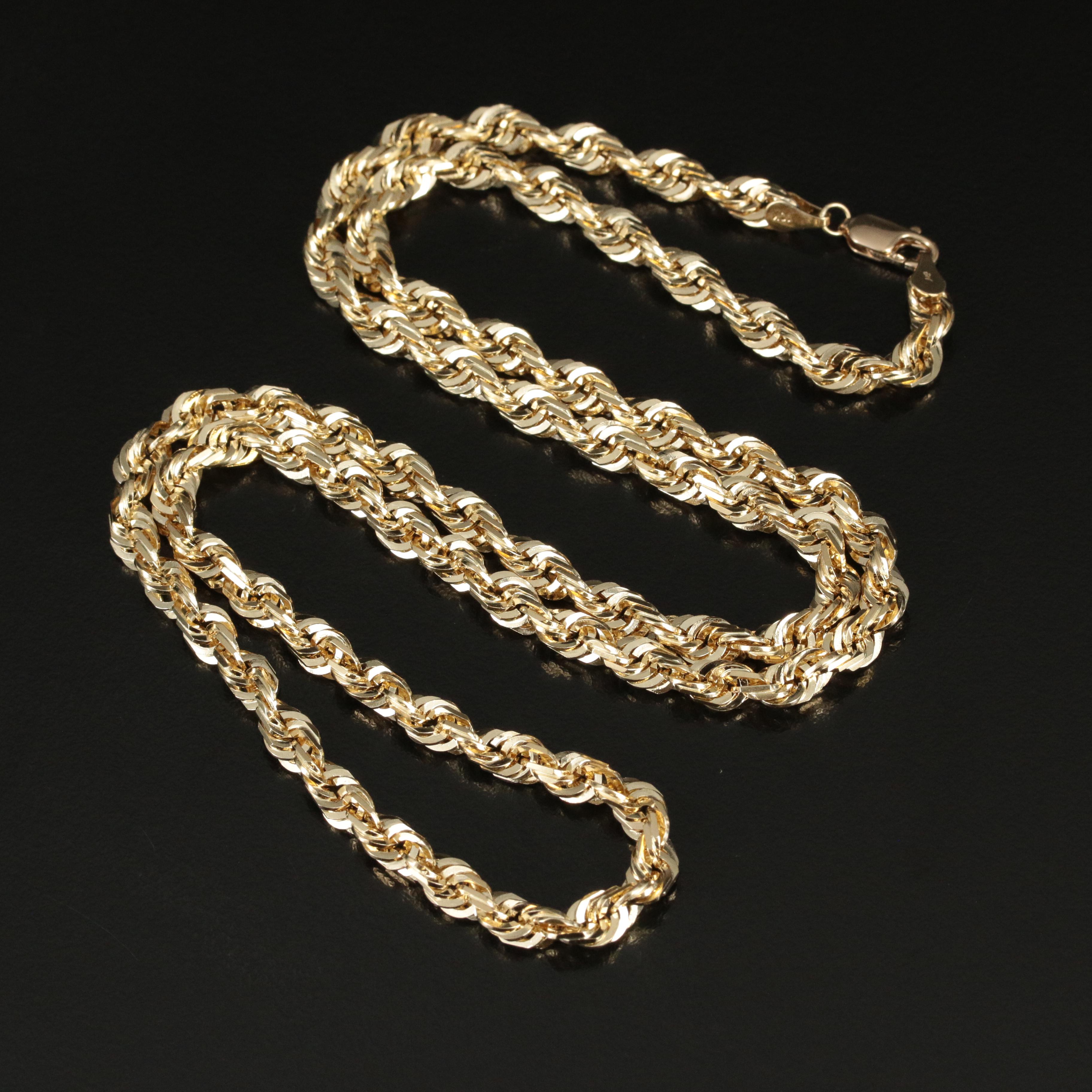 10K Rope Chain Necklace