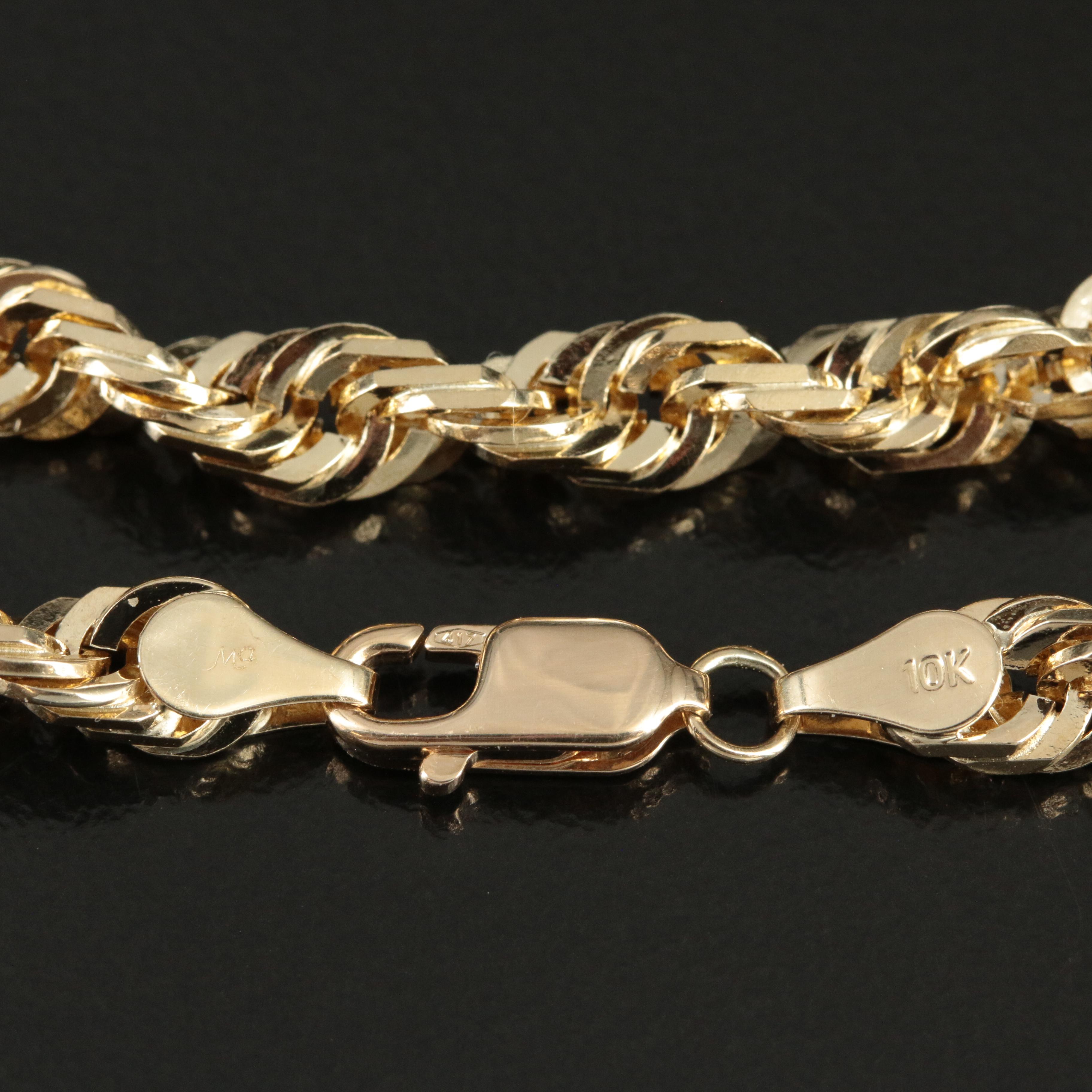 10K Rope Chain Necklace