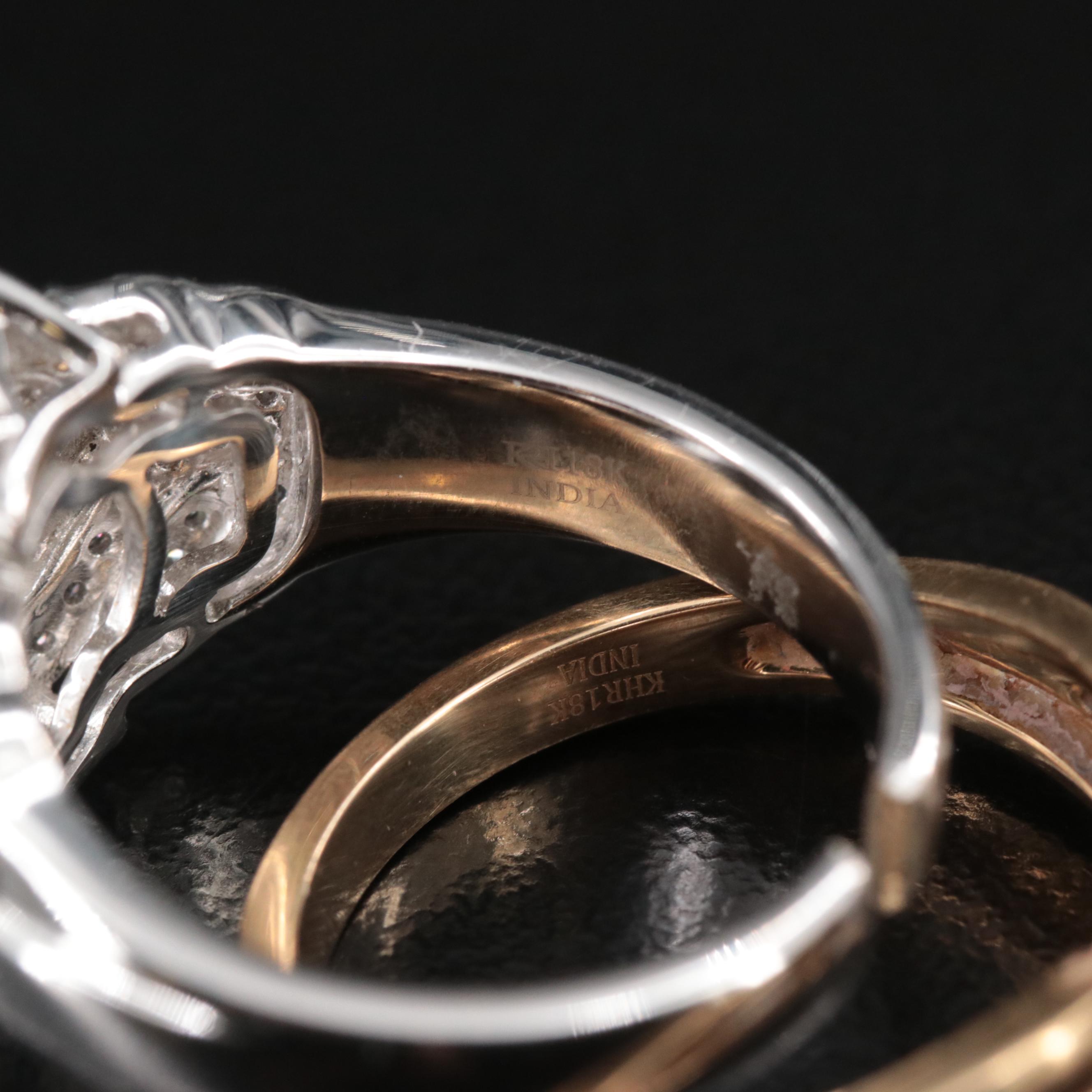 14K and 18K 0.65 CTW Diamond and Gemstone Ring Mountings and Semi Mountings