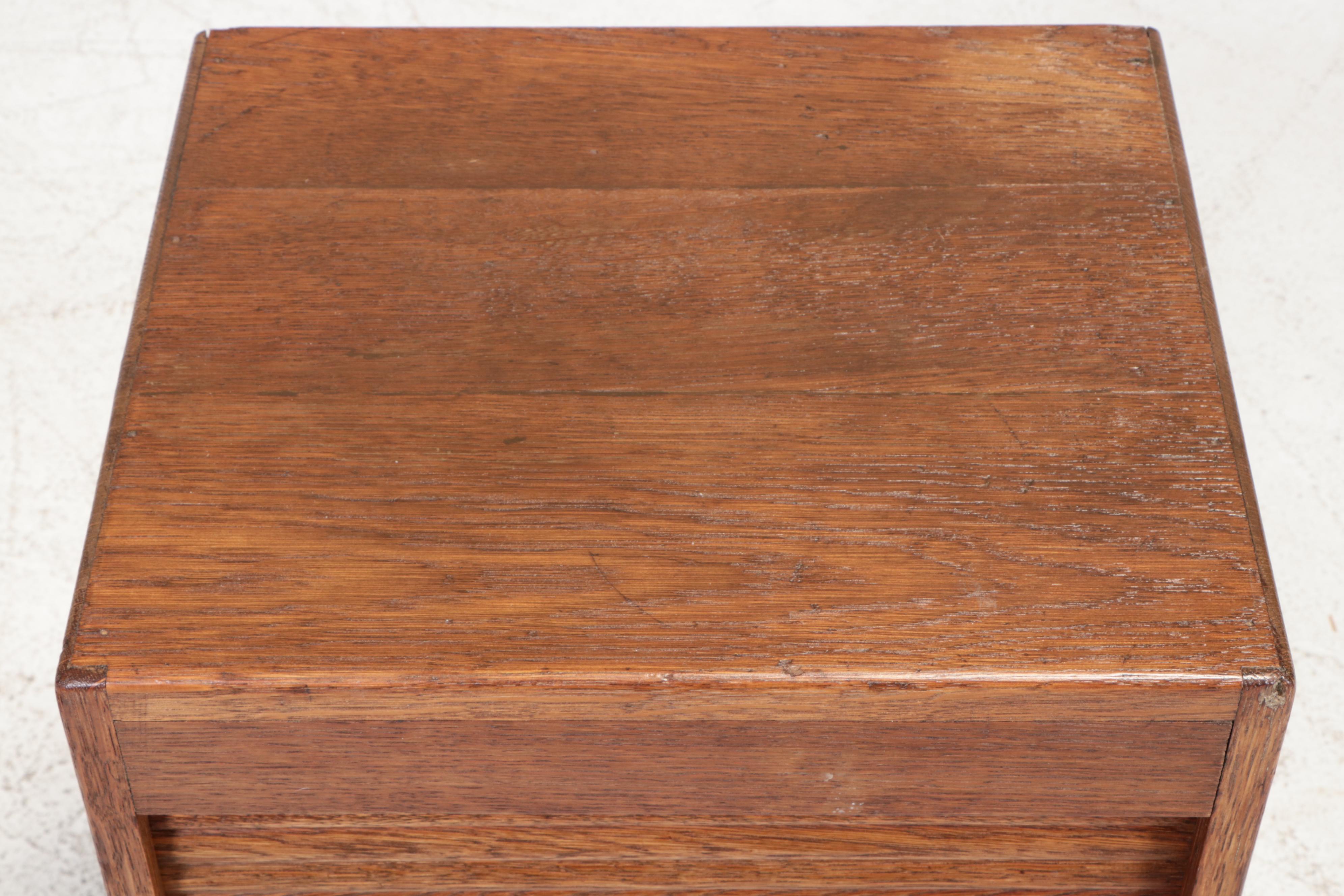 Small Oak Tambour-Front File Cabinet with Inserts, Incl. The Globe-Wernicke Co.