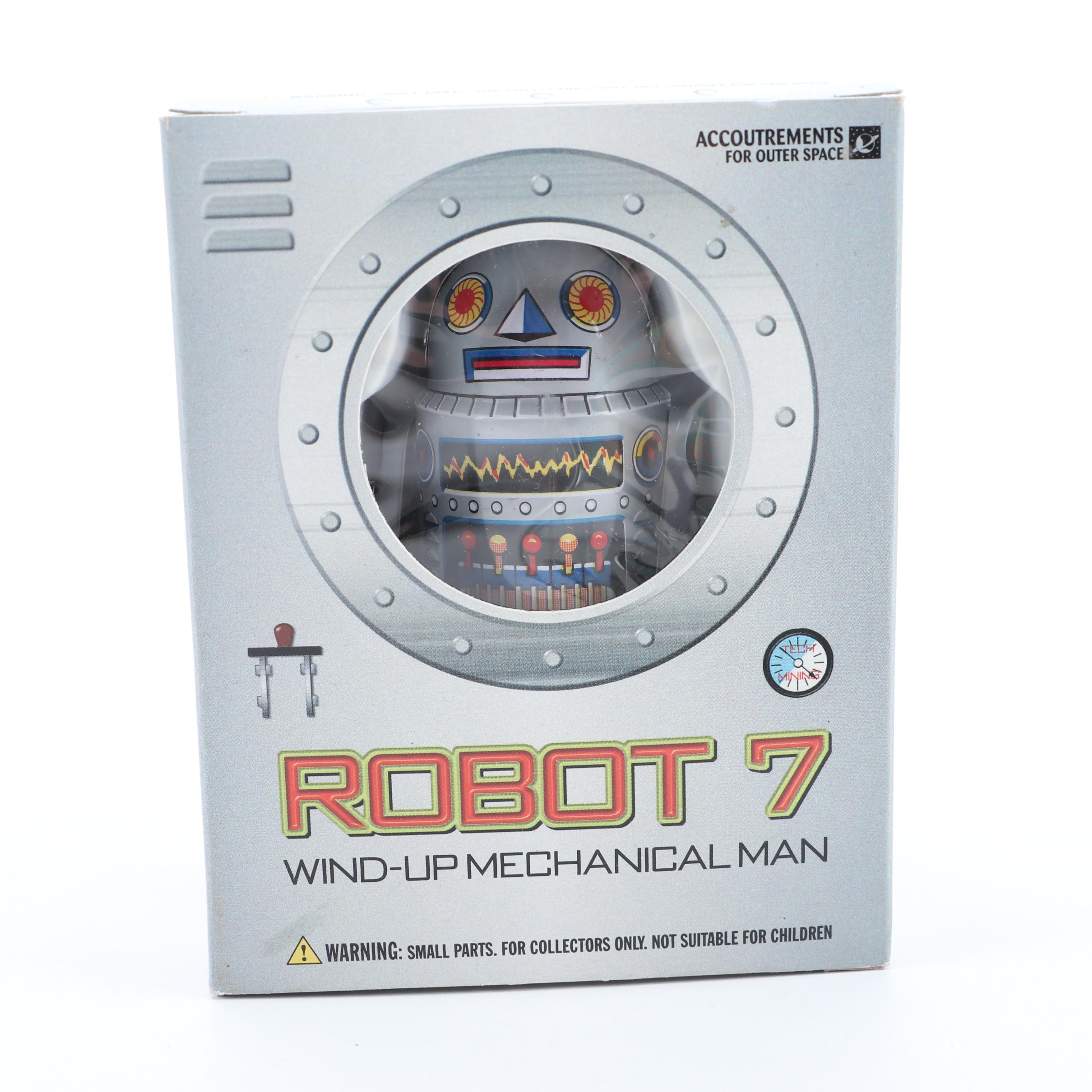 Atomic Robot Man, Robot 7 and Apollo Metal Toys, Mid to Late 20th Century