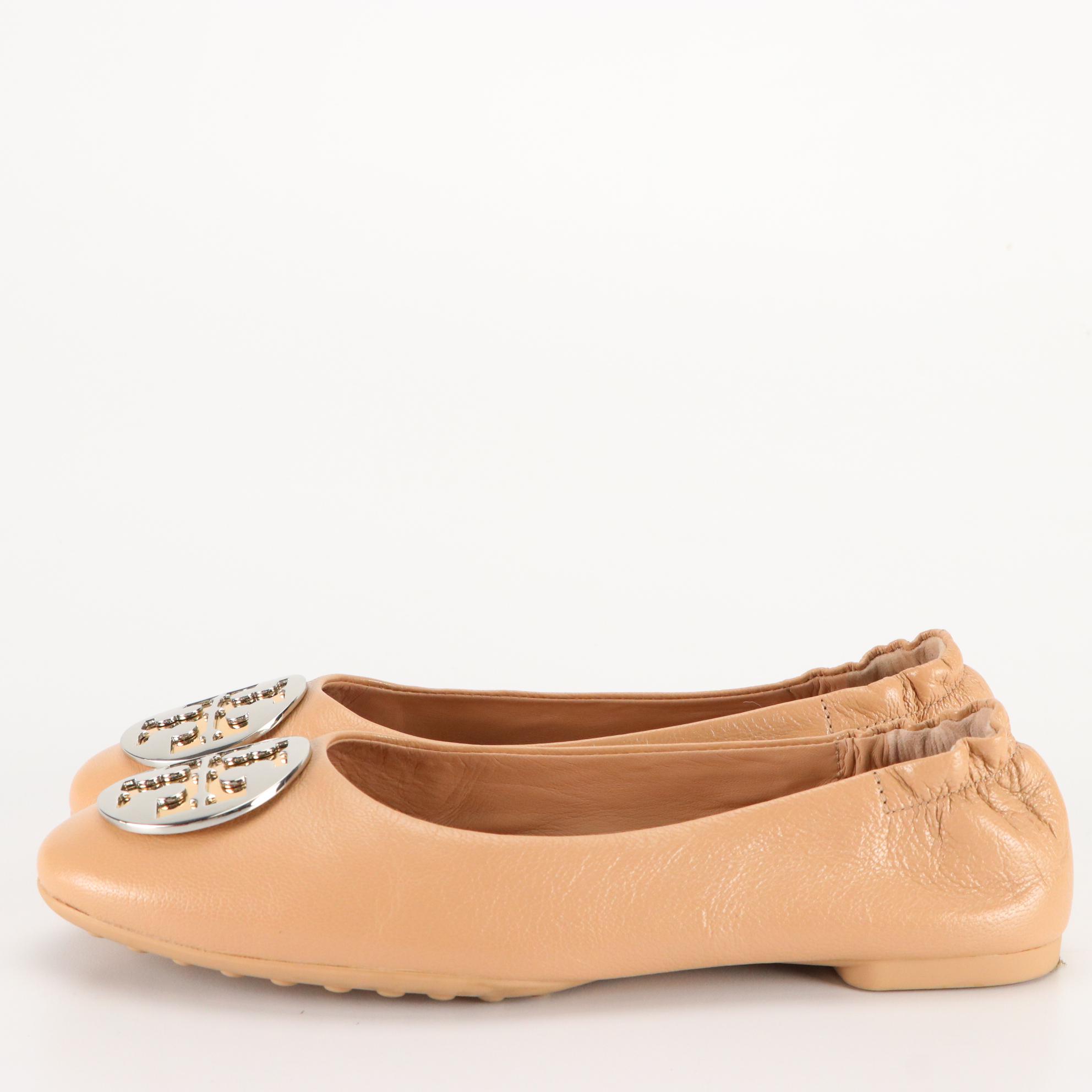 Tory Burch Goat Leather Claire Ballet Flats with Box