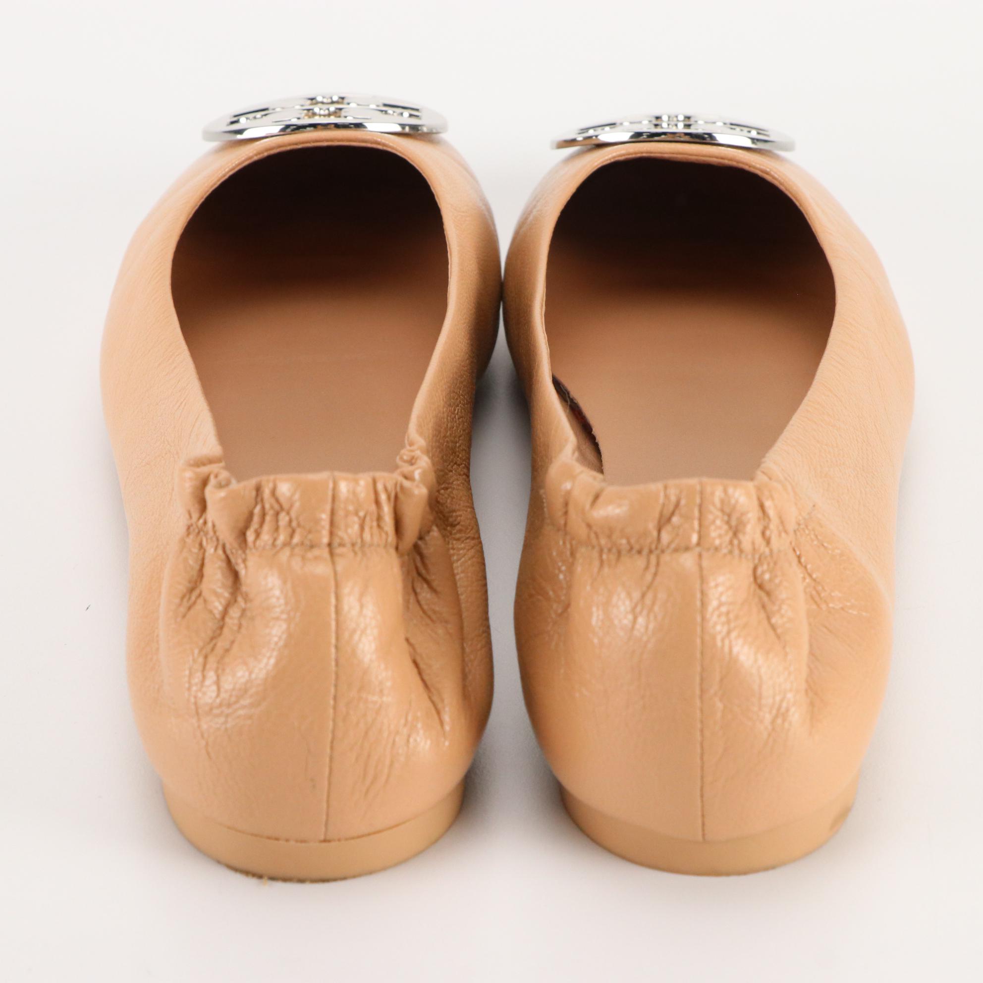 Tory Burch Goat Leather Claire Ballet Flats with Box