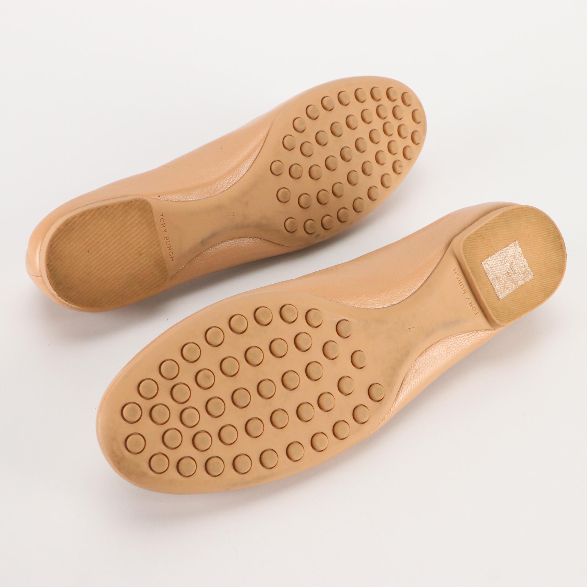 Tory Burch Goat Leather Claire Ballet Flats with Box