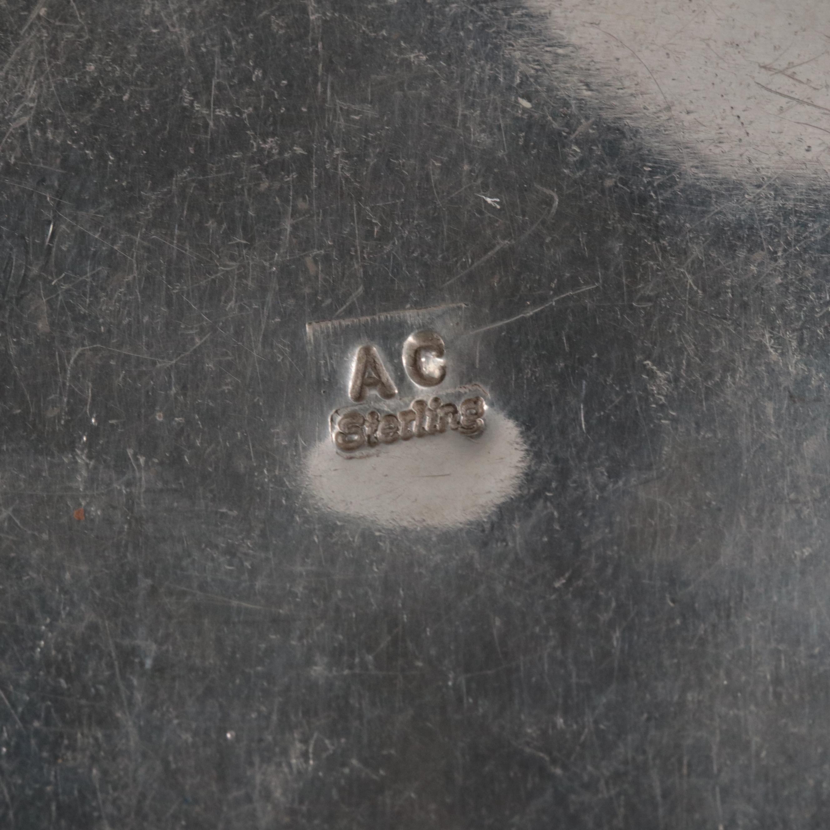 Albert Cleveland Navajo Diné Sterling Turquoise Appliqué Pendant