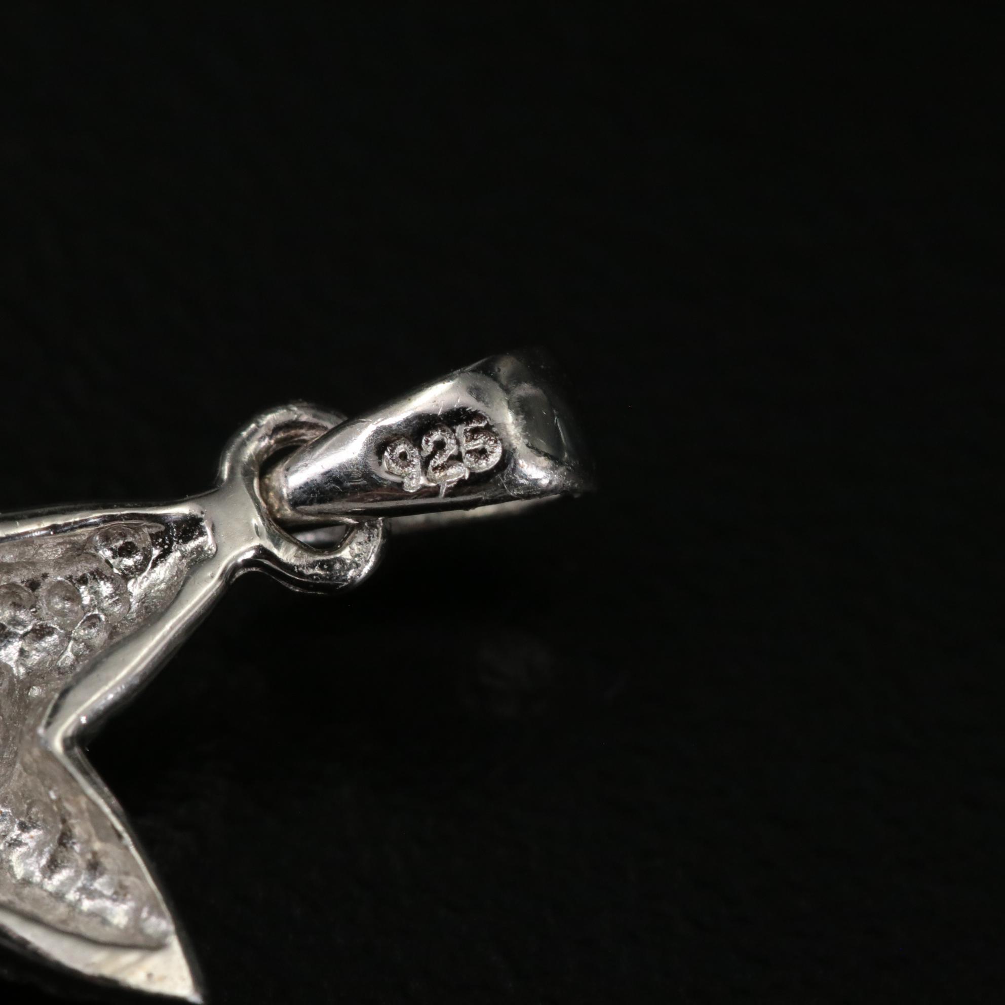 Sterling Clown Drop Pendant