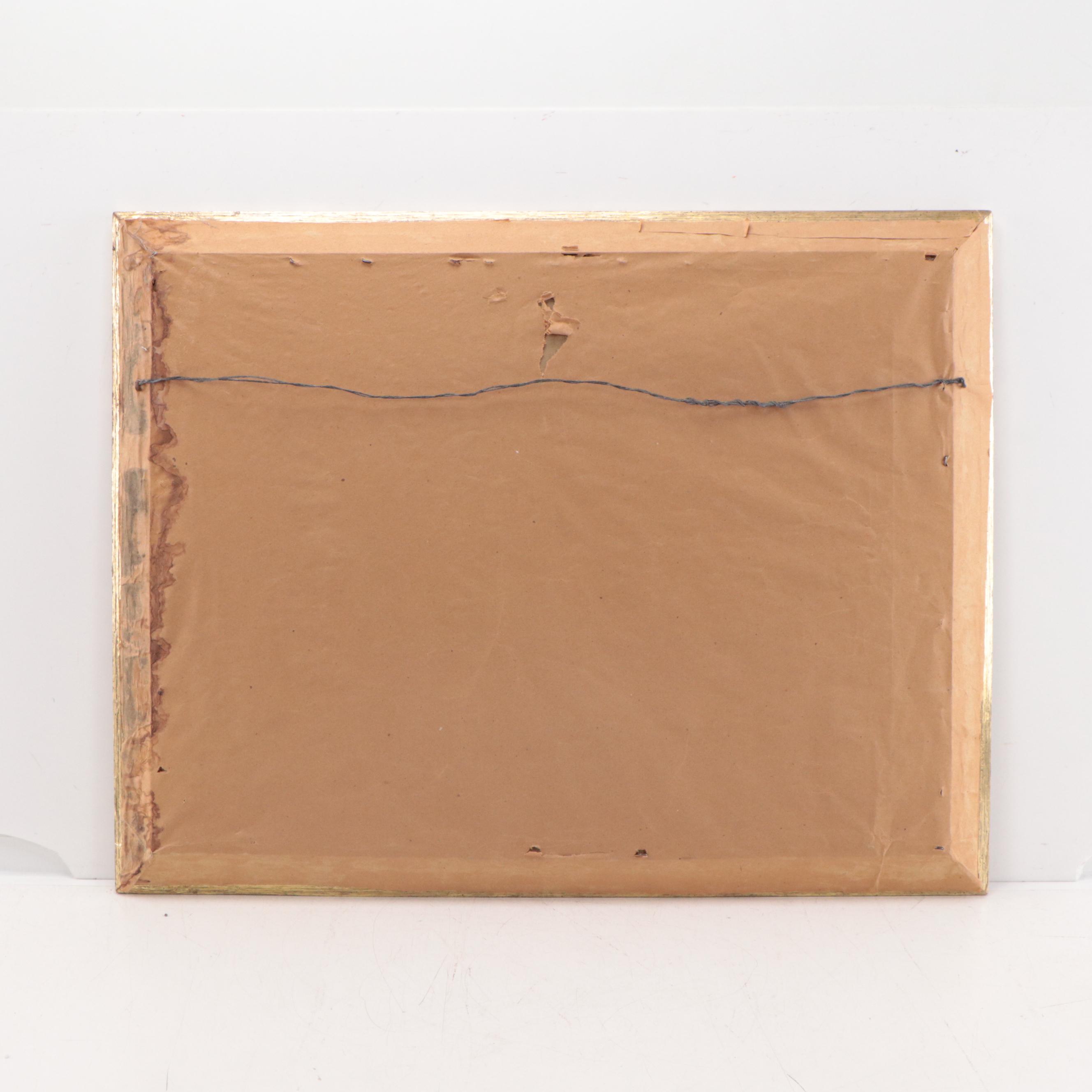 Winter Landscape Watercolor Painting of Barn