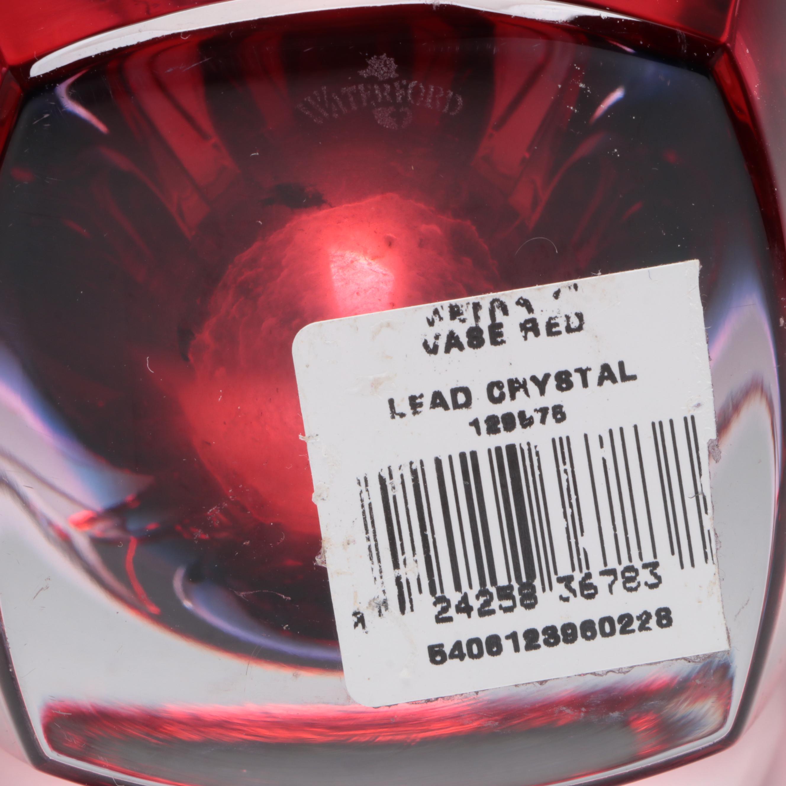 Waterford Crystal "Metra" Vase in Red