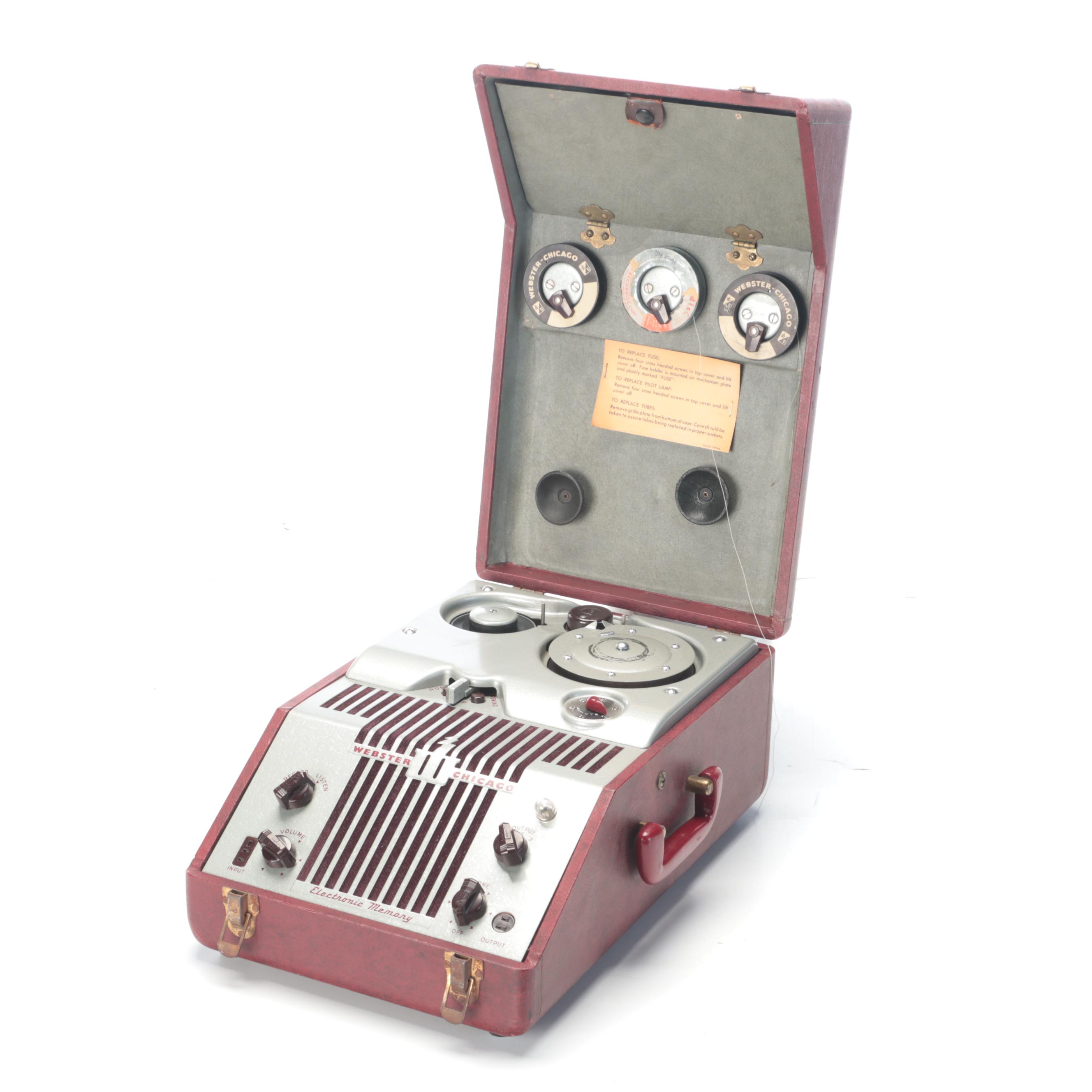 Webster-Chicago Electronic Memory Wire Recorder, Mid-20th Century
