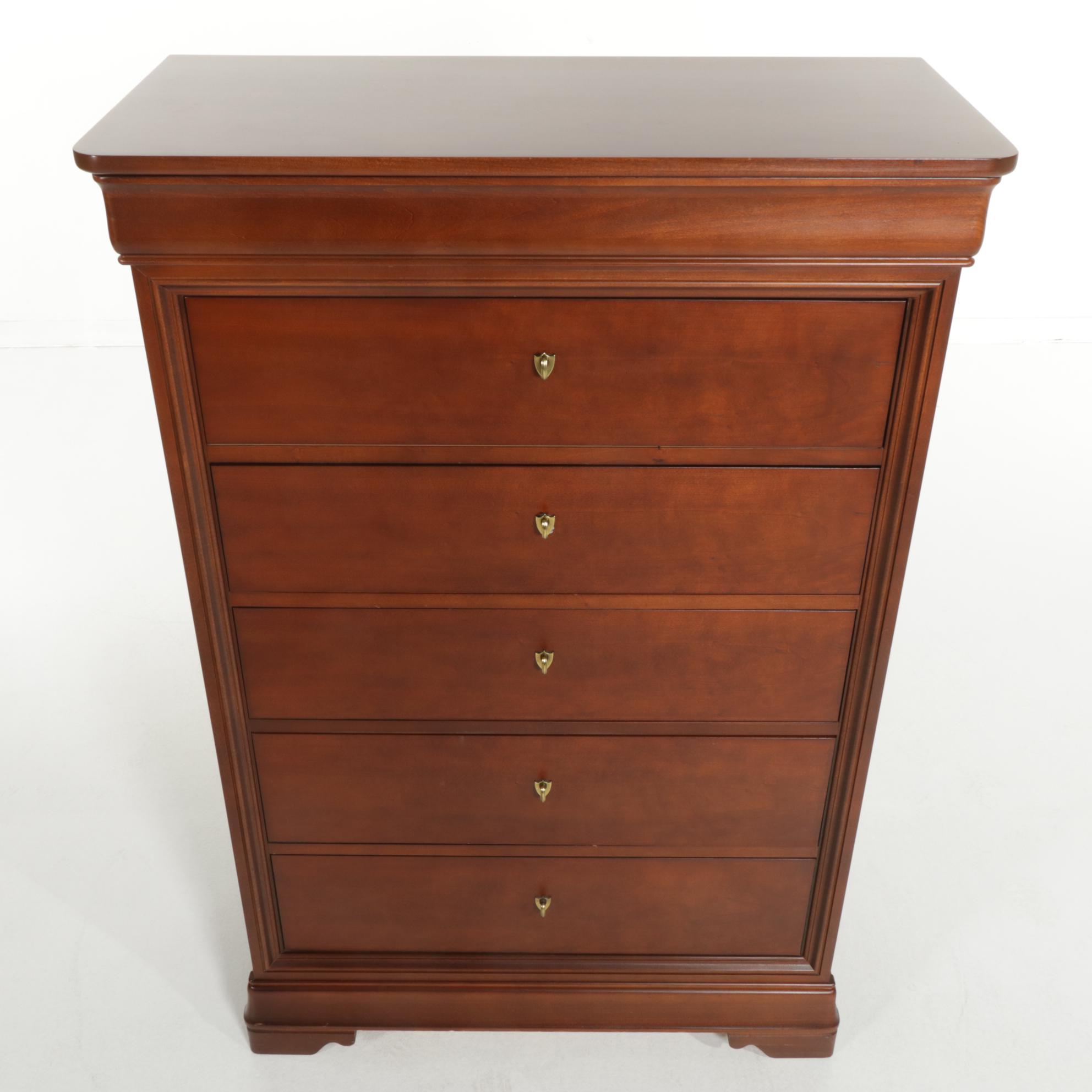 Thomasville Impressions Cherry Five Drawer Dresser in Merlot Finish