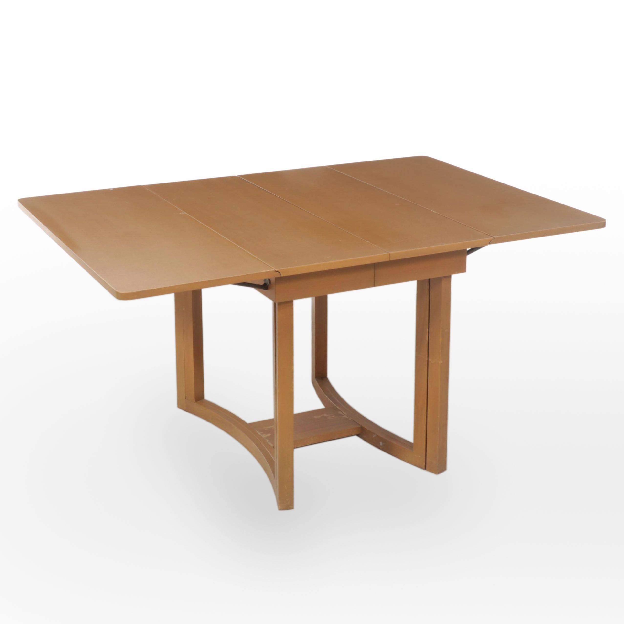 TH Robsjohn-Gibbings for Widdicomb Blondewood Drop Leaf Dining Table