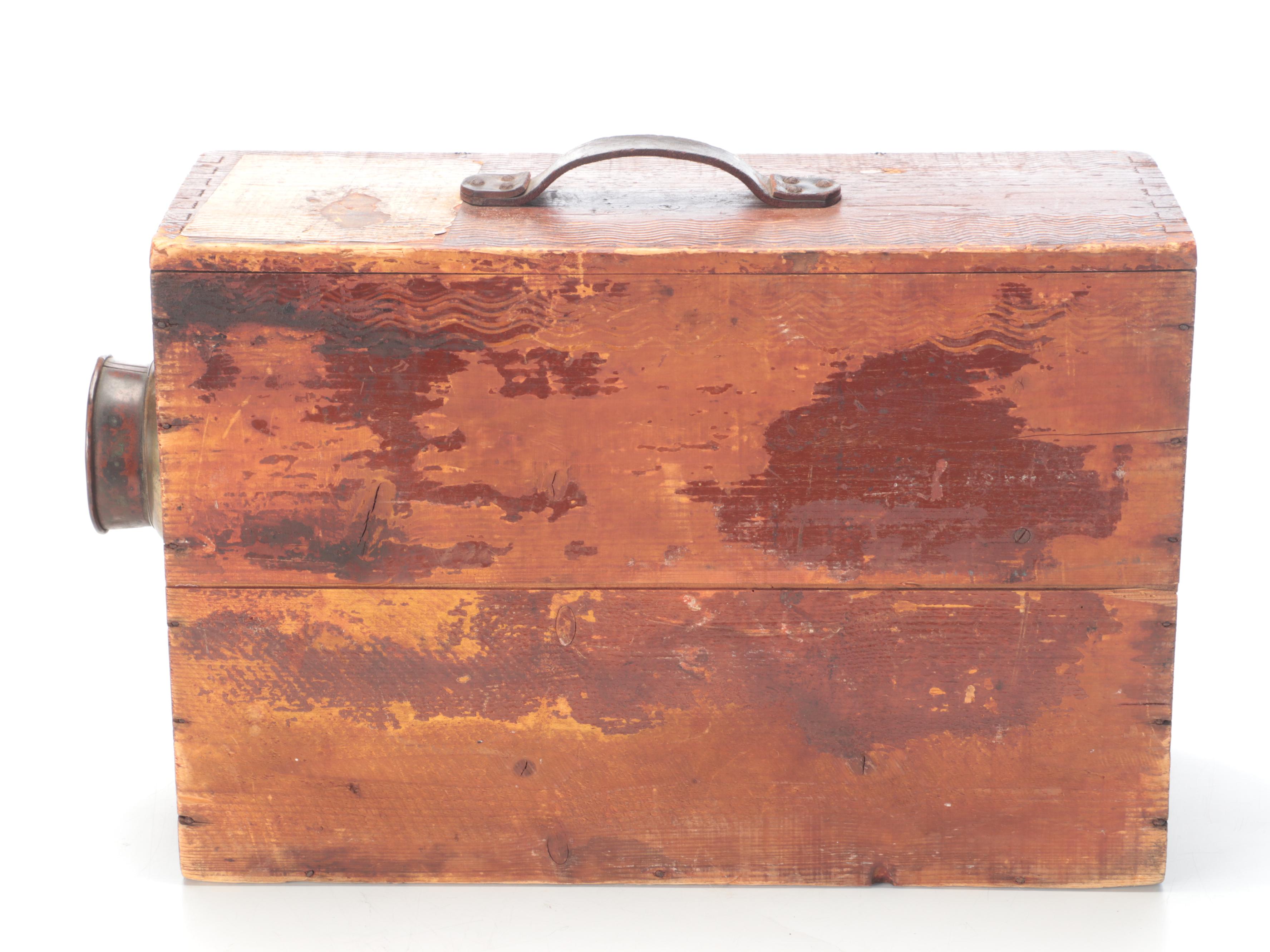 Nautical Square Boxed Wood Manual Rotary Foghorn