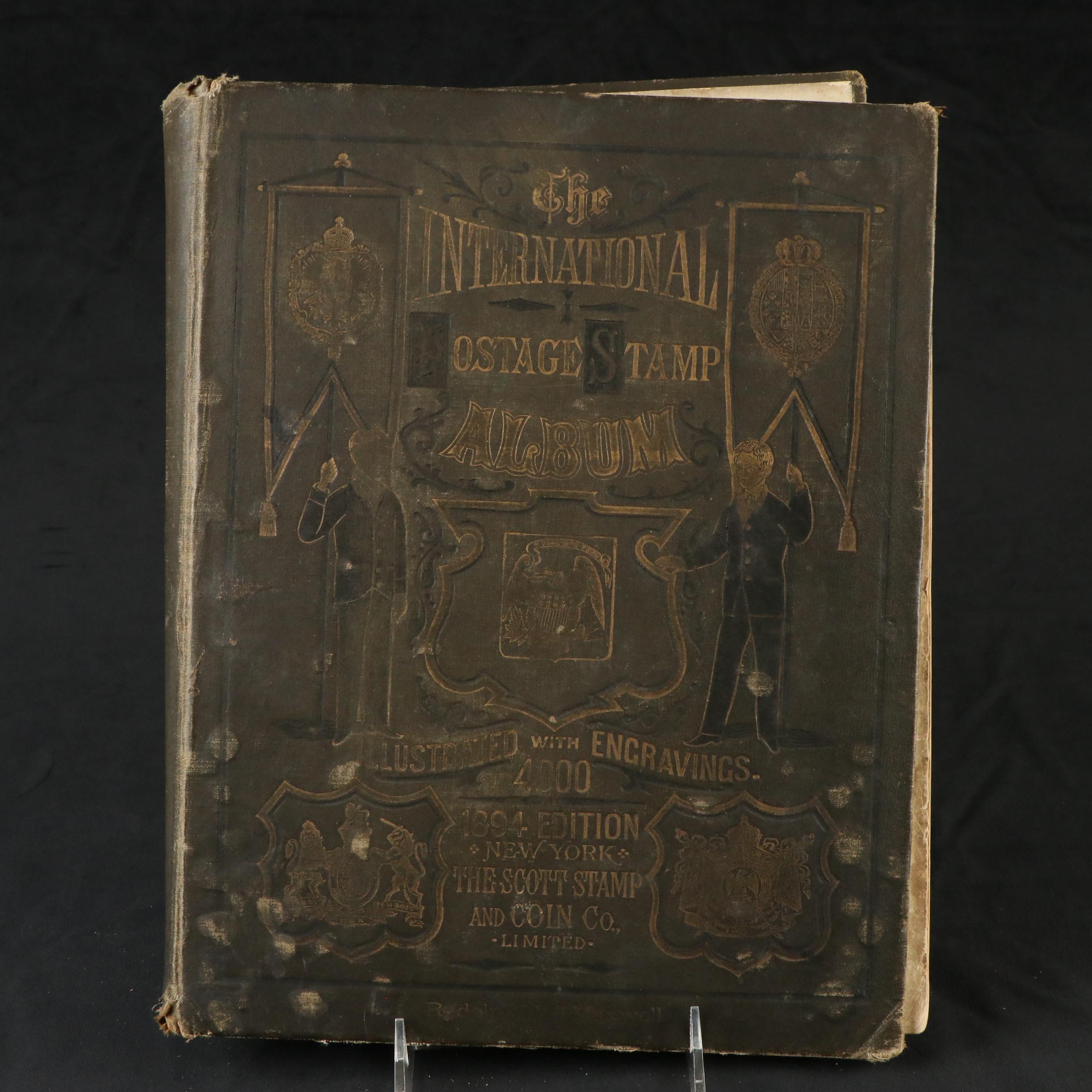 Two Antique Postage Stamp Albums