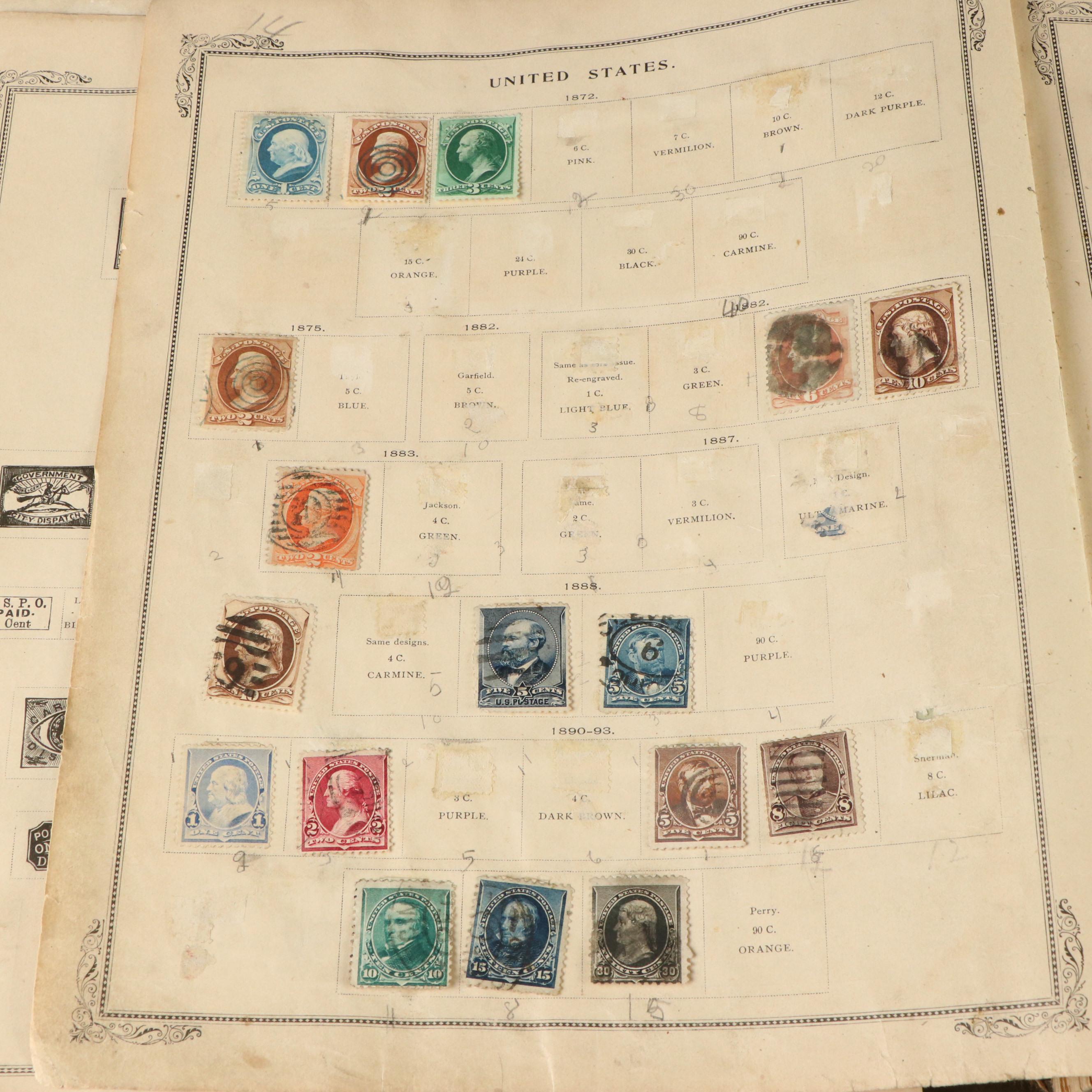 Two Antique Postage Stamp Albums