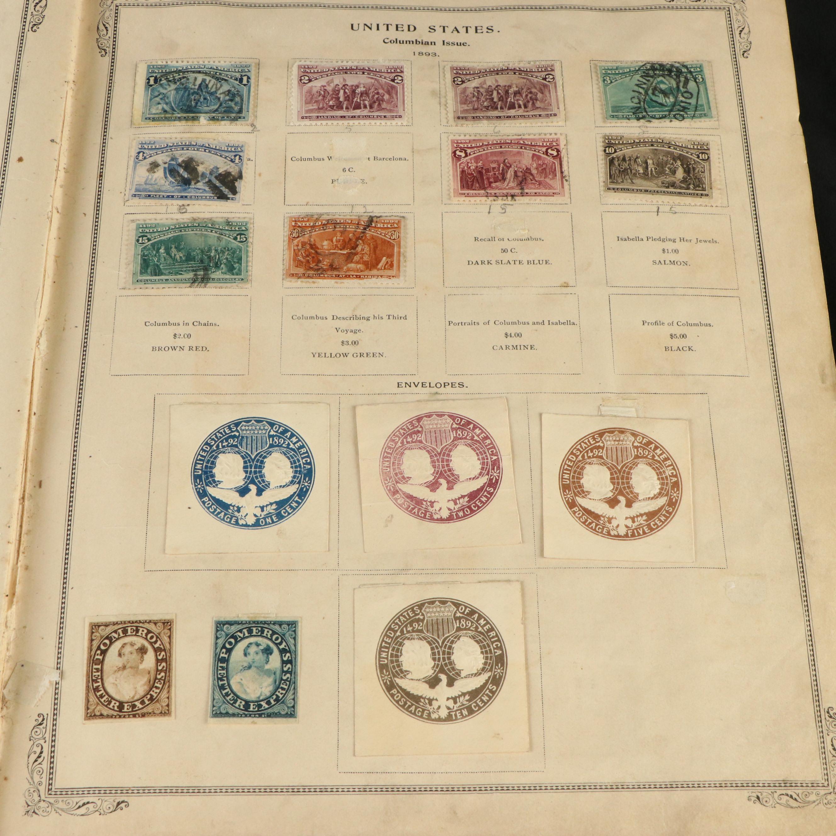 Two Antique Postage Stamp Albums