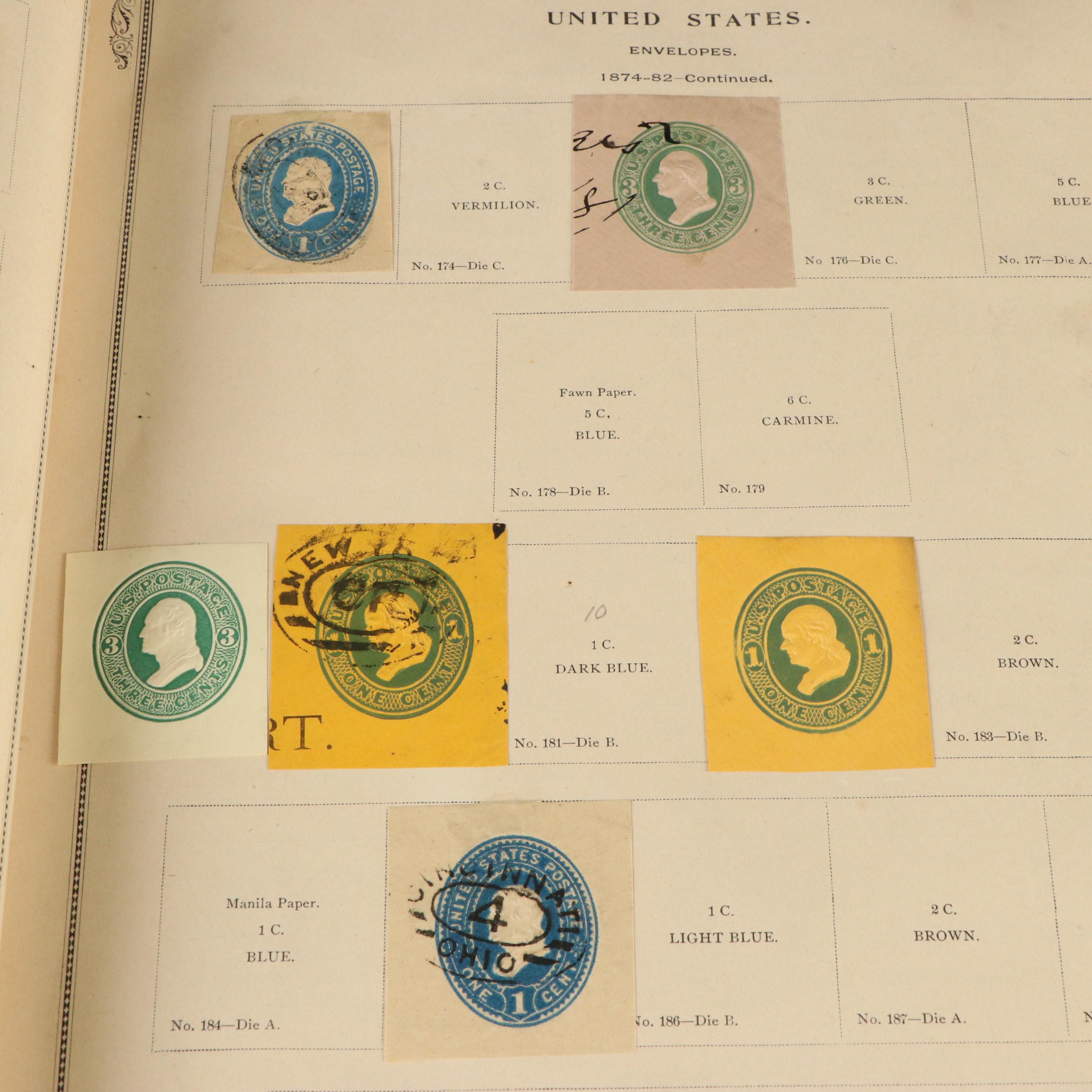 Two Antique Postage Stamp Albums