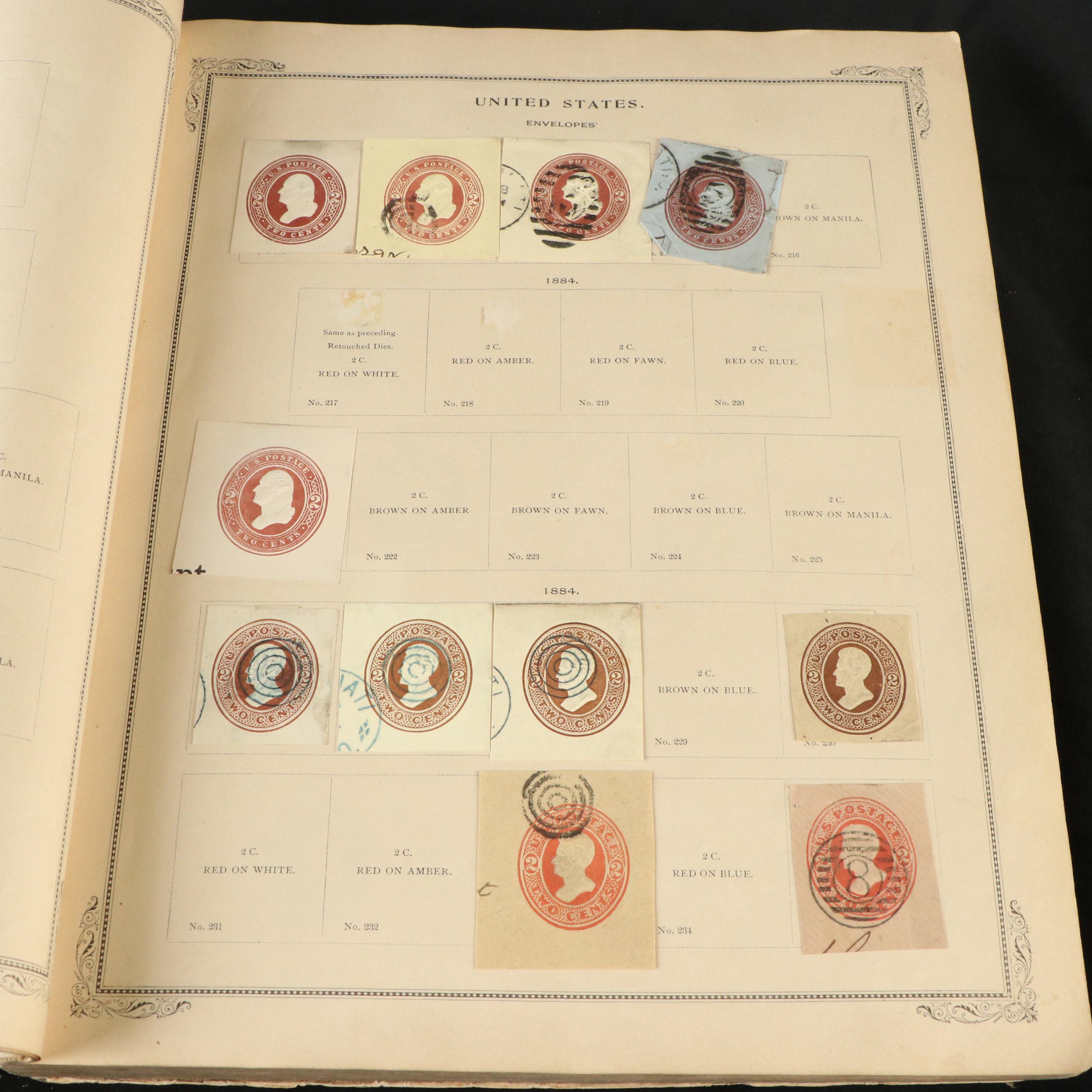 Two Antique Postage Stamp Albums