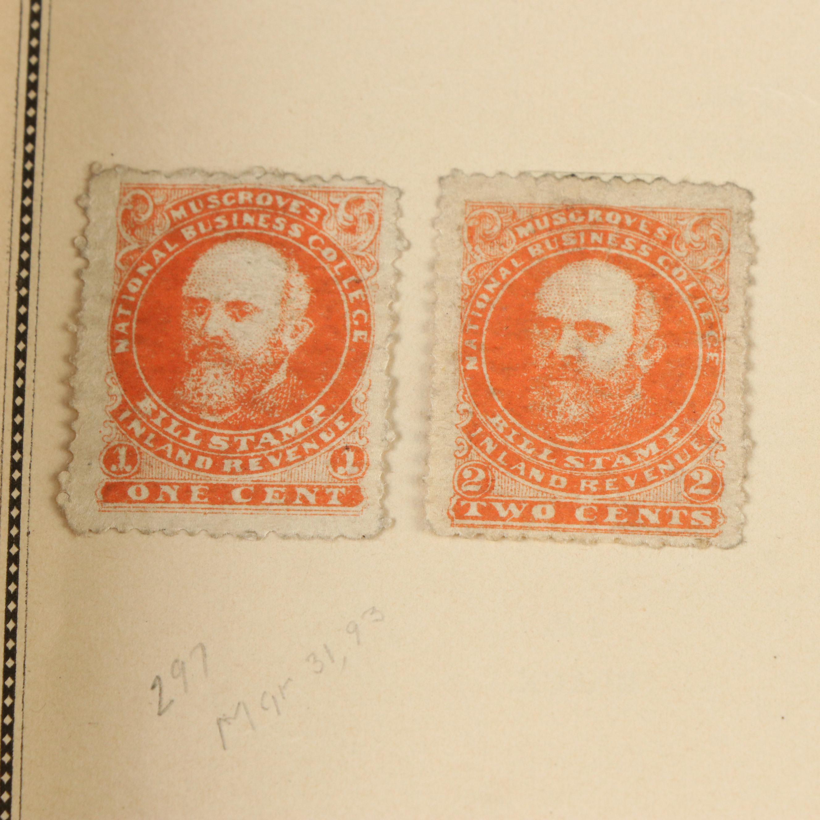 Two Antique Postage Stamp Albums