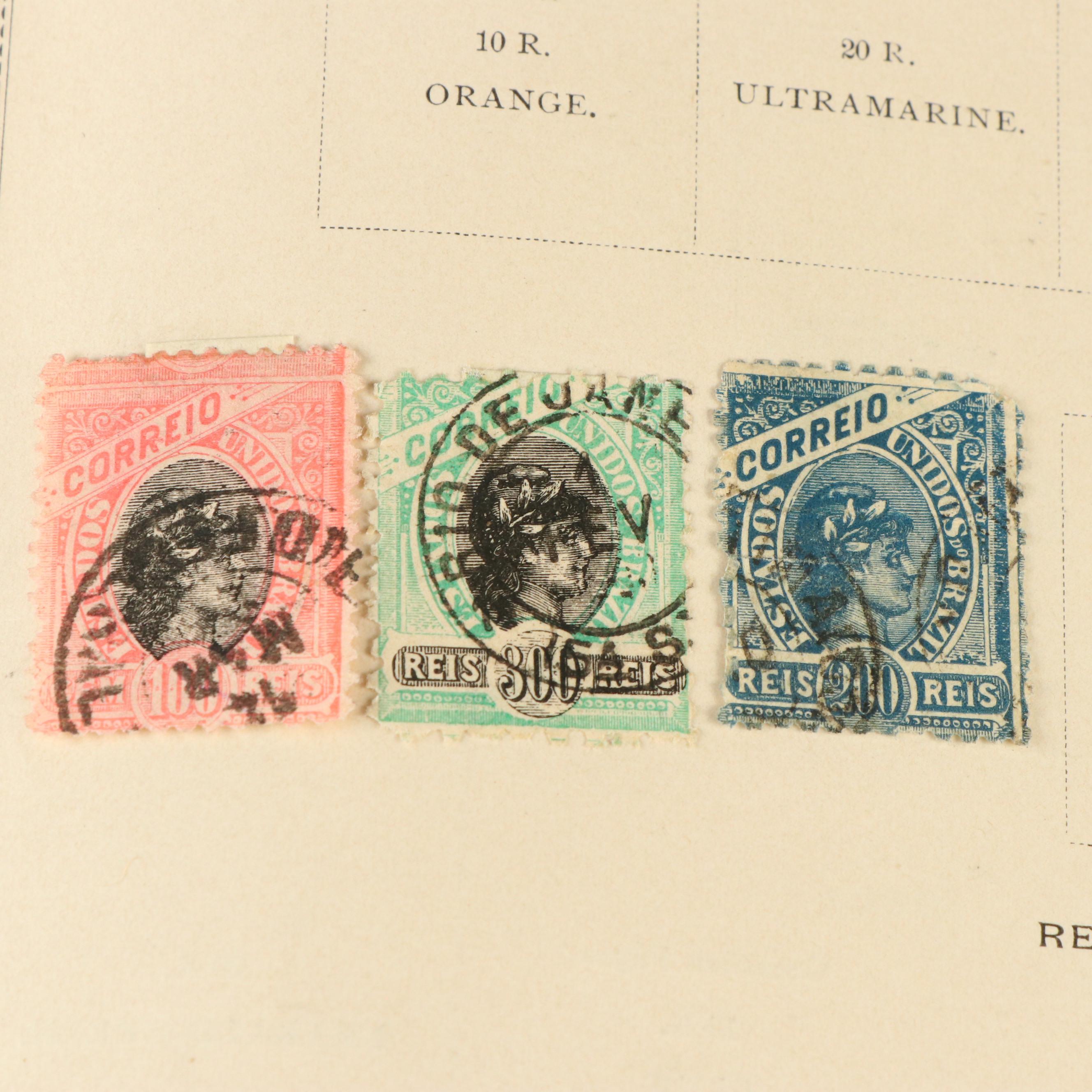 Two Antique Postage Stamp Albums