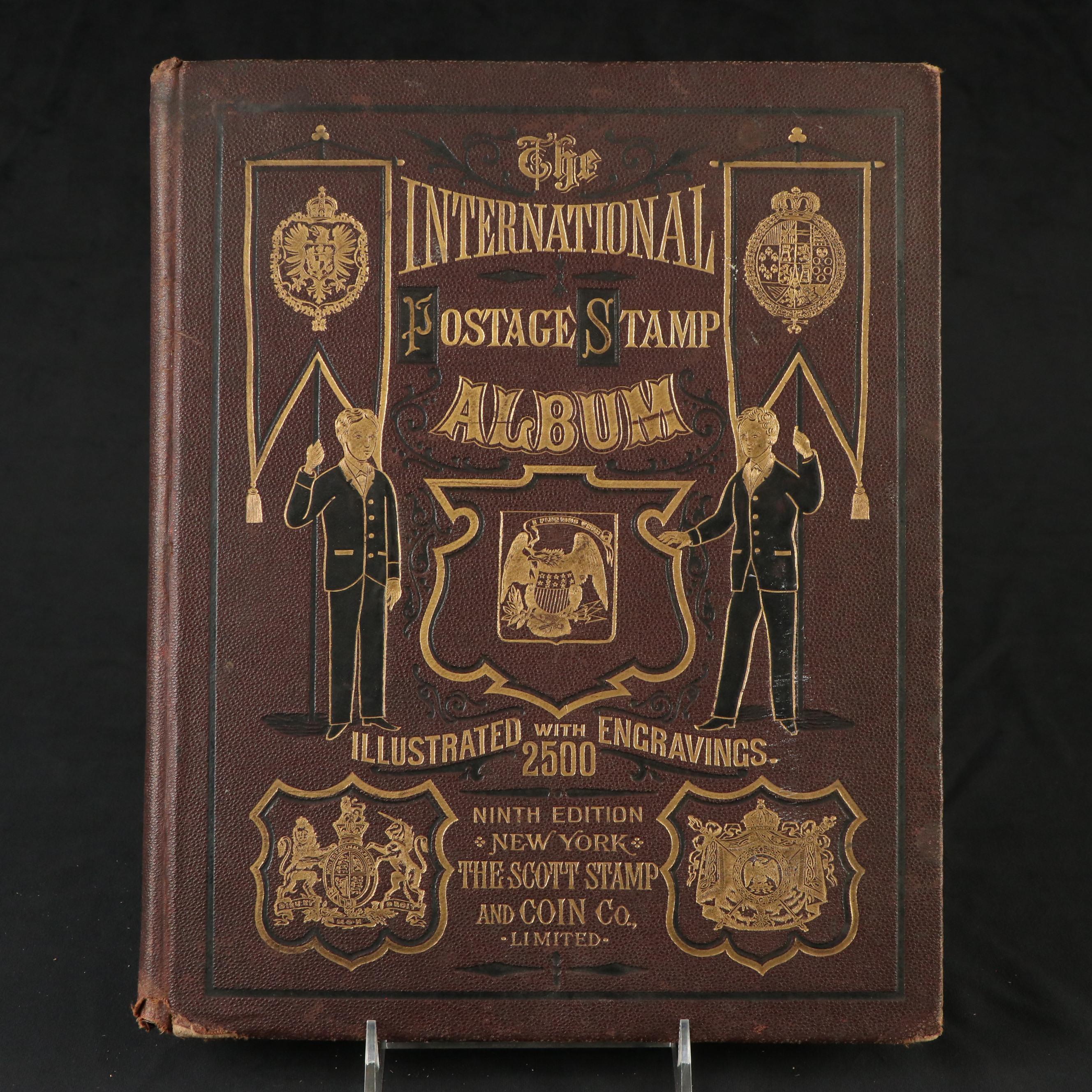 Two Antique Postage Stamp Albums