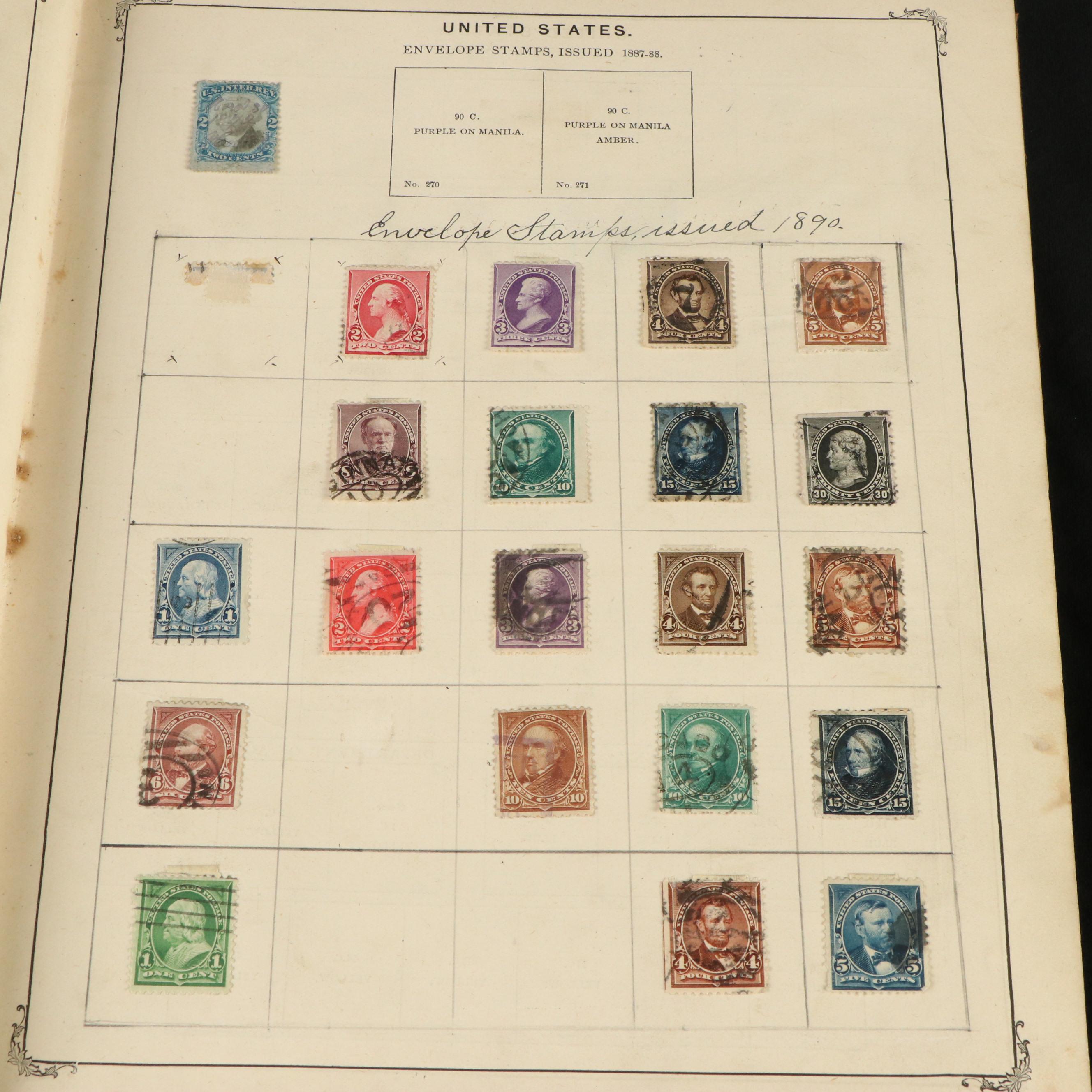 Two Antique Postage Stamp Albums