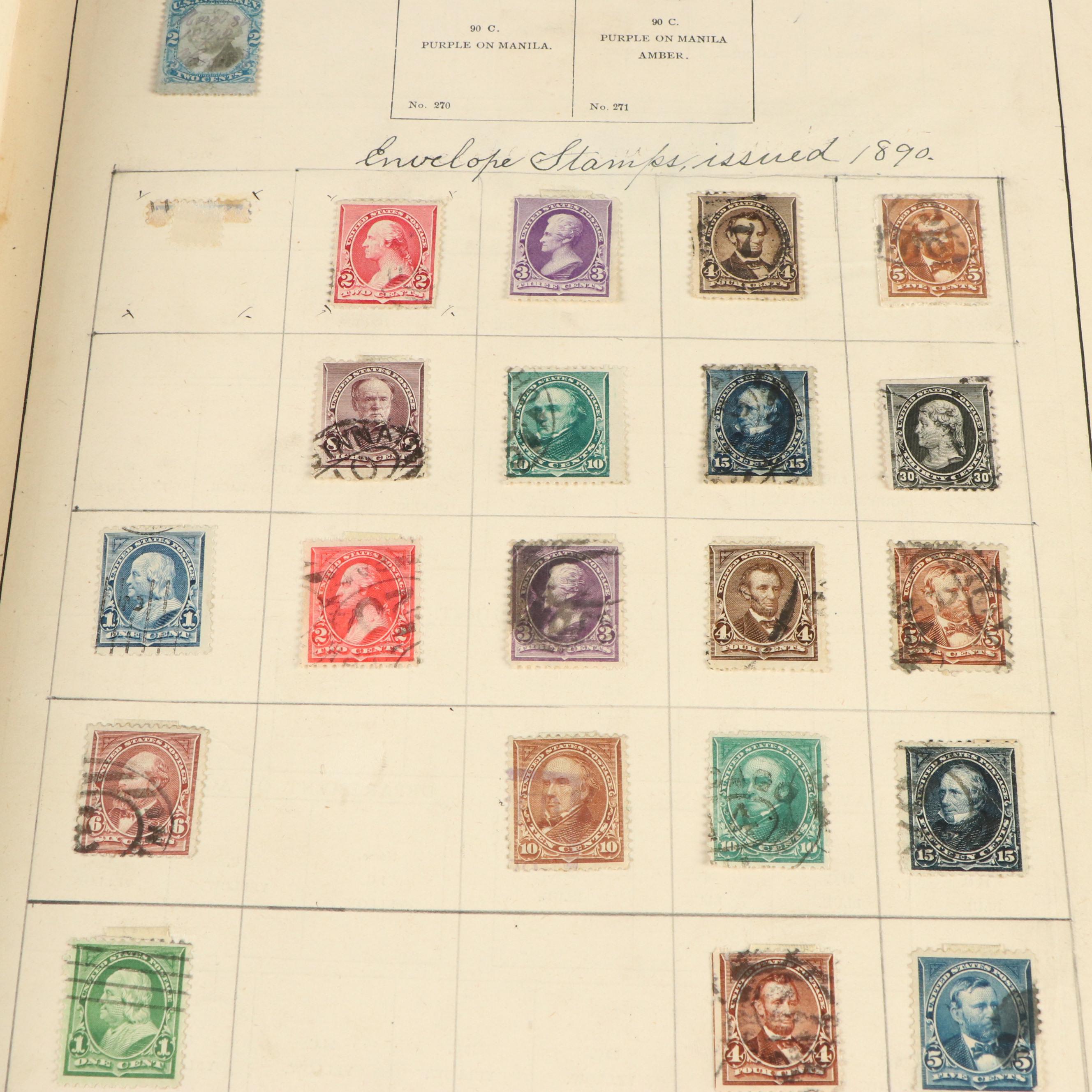 Two Antique Postage Stamp Albums