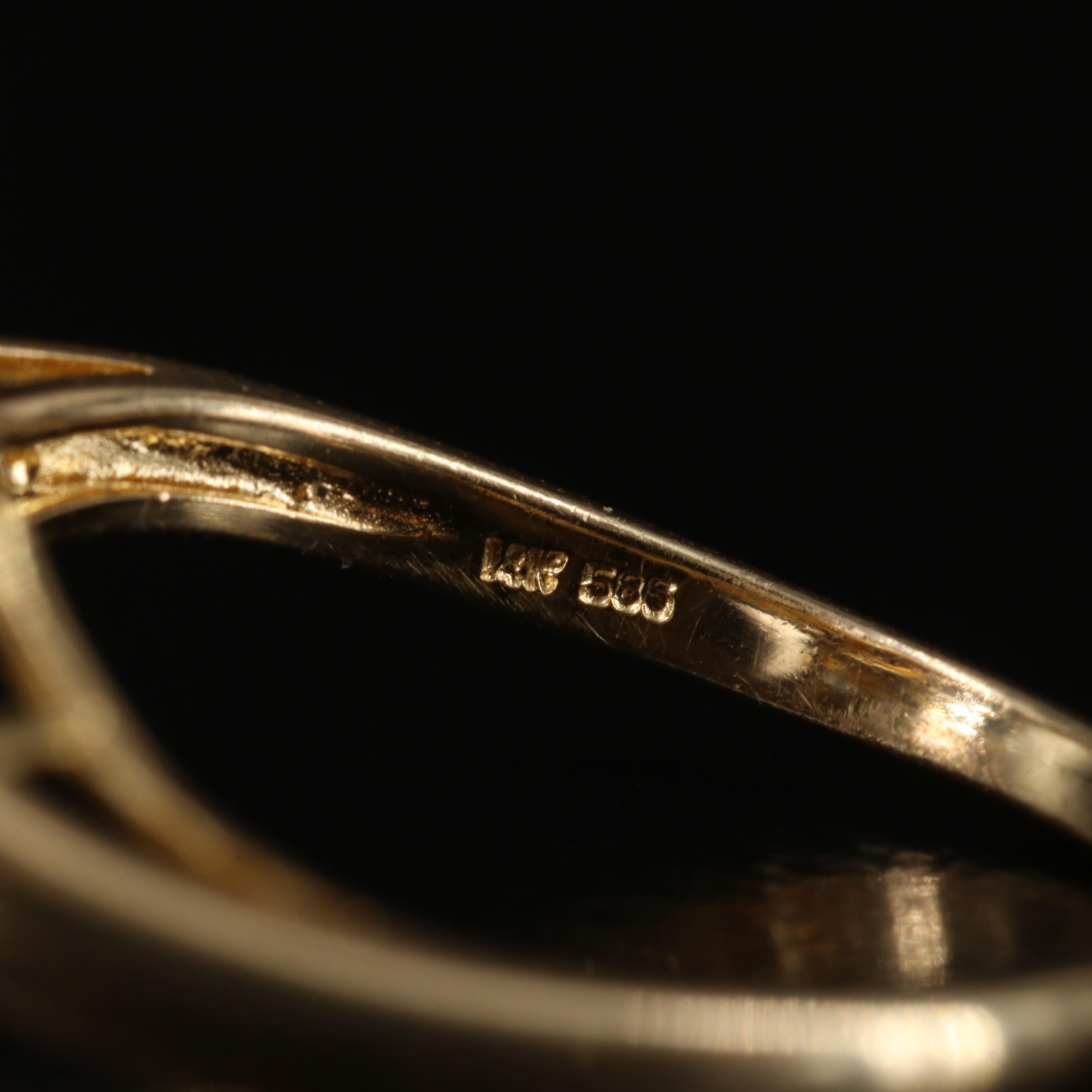 14K Pearl and Diamond Ring